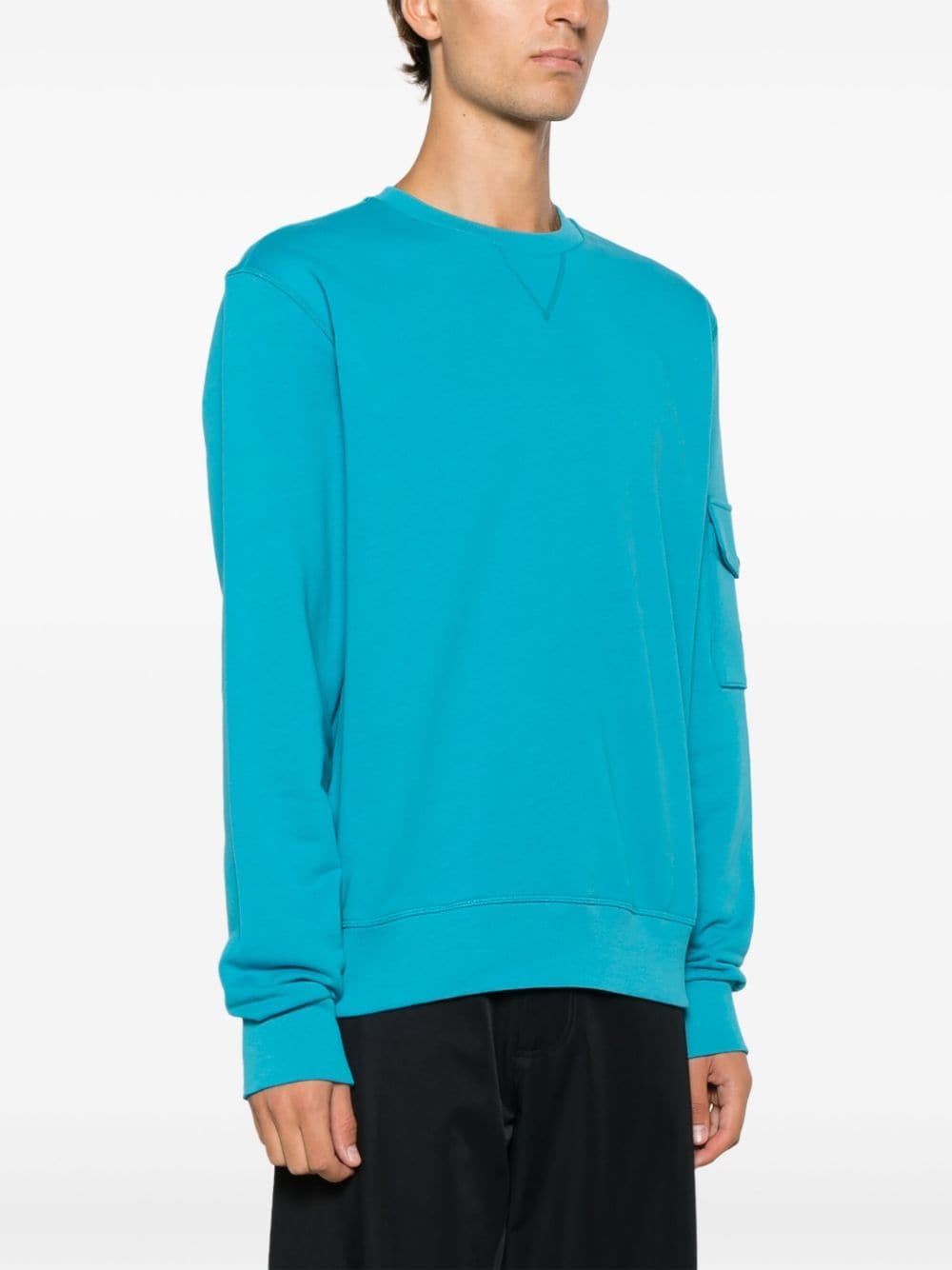 crew-neck cotton sweatshirt - 3