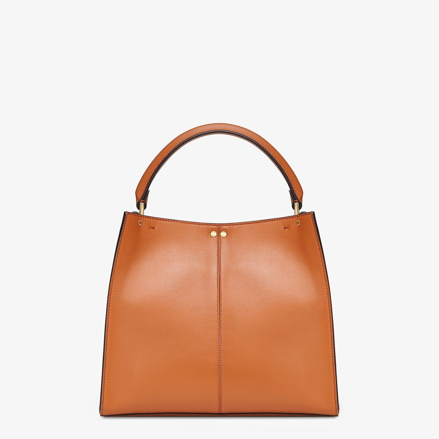 Brown leather and check bag - 4