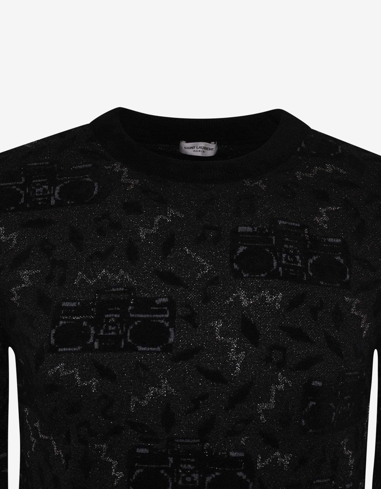 Saint Laurent Radio Jacquard Oversized Sweater - 9