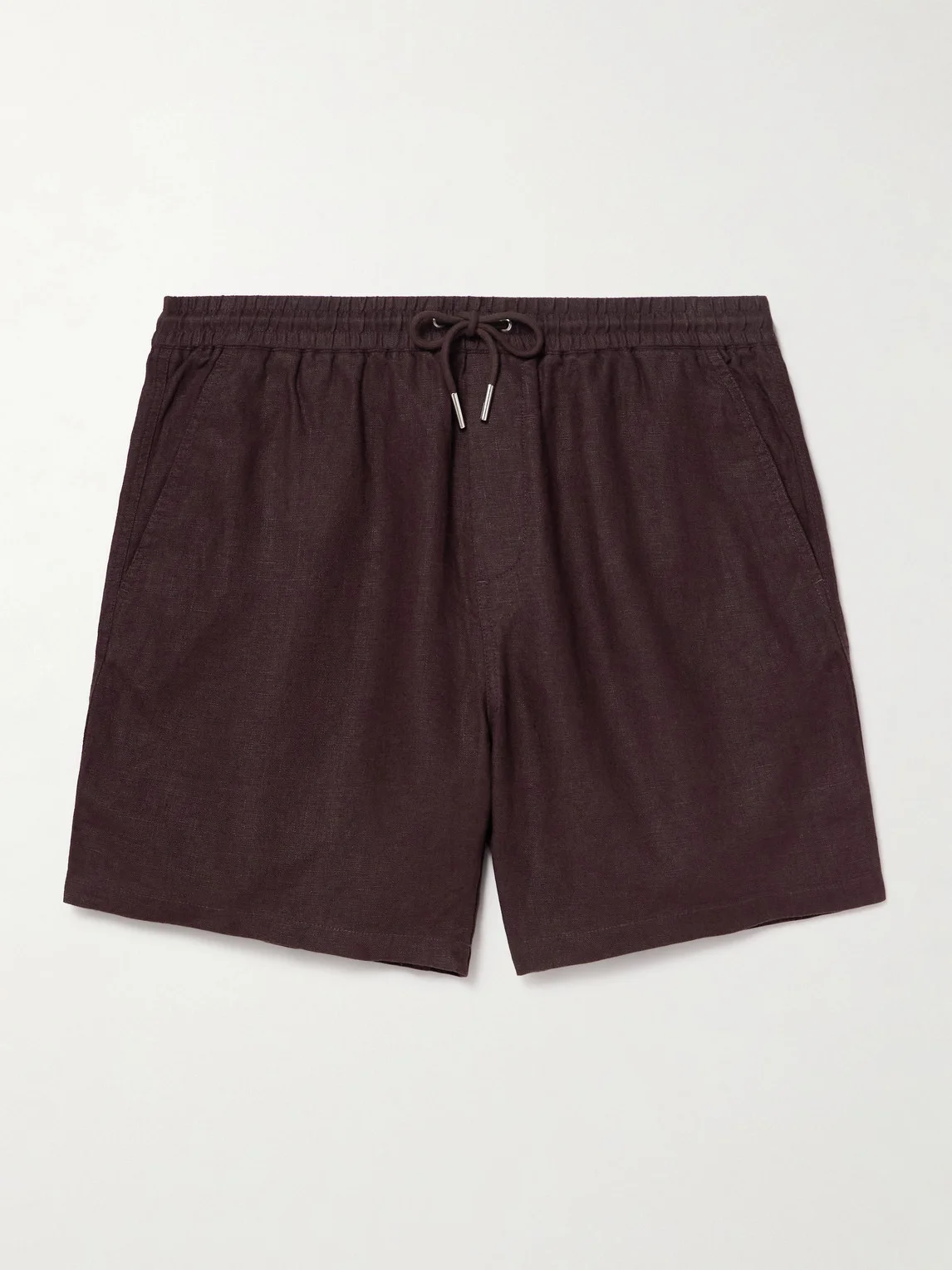 Gregor 1454 Straight-Leg Linen Drawstring Shorts - 1