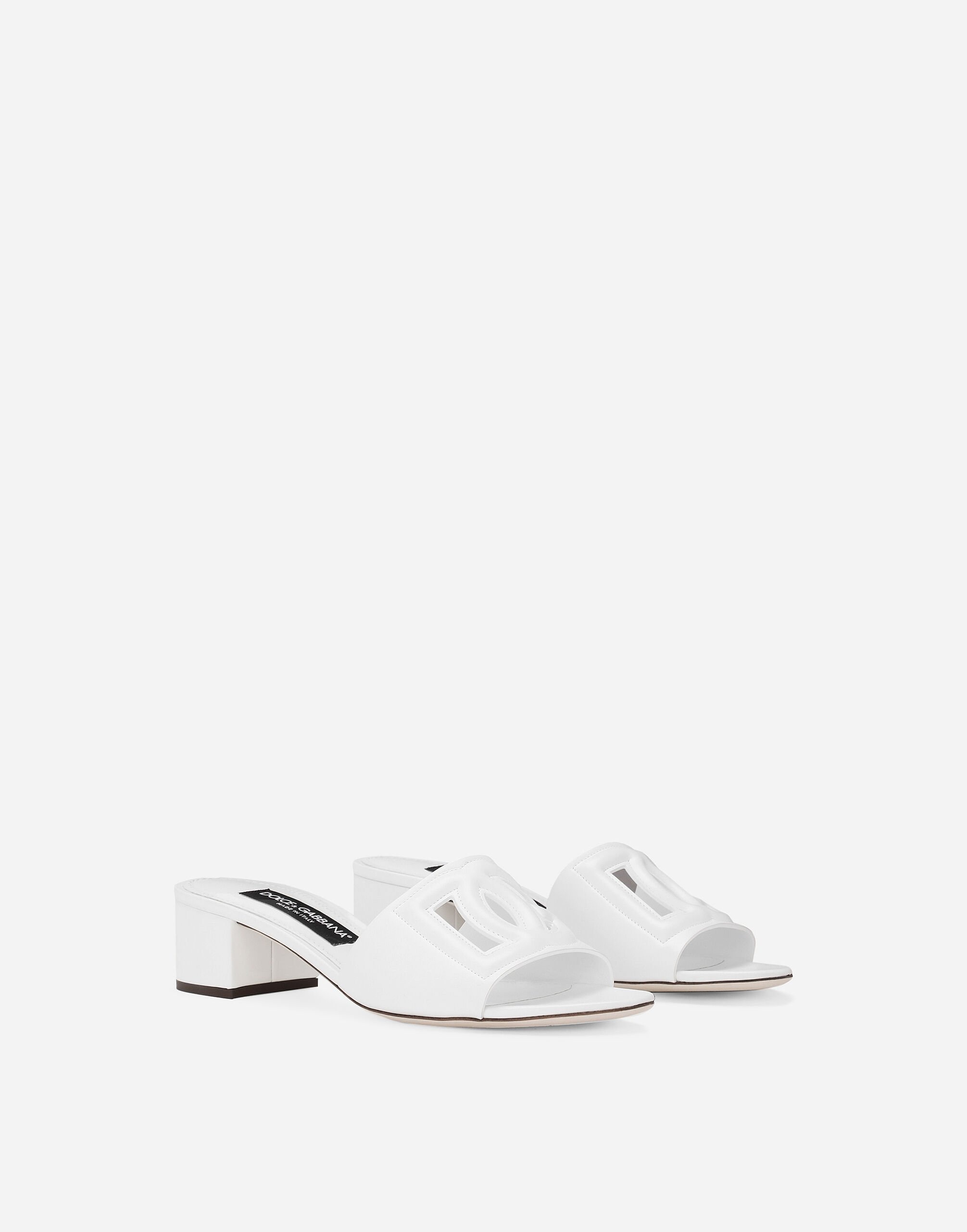 Calfskin mules with DG Millennials logo - 2