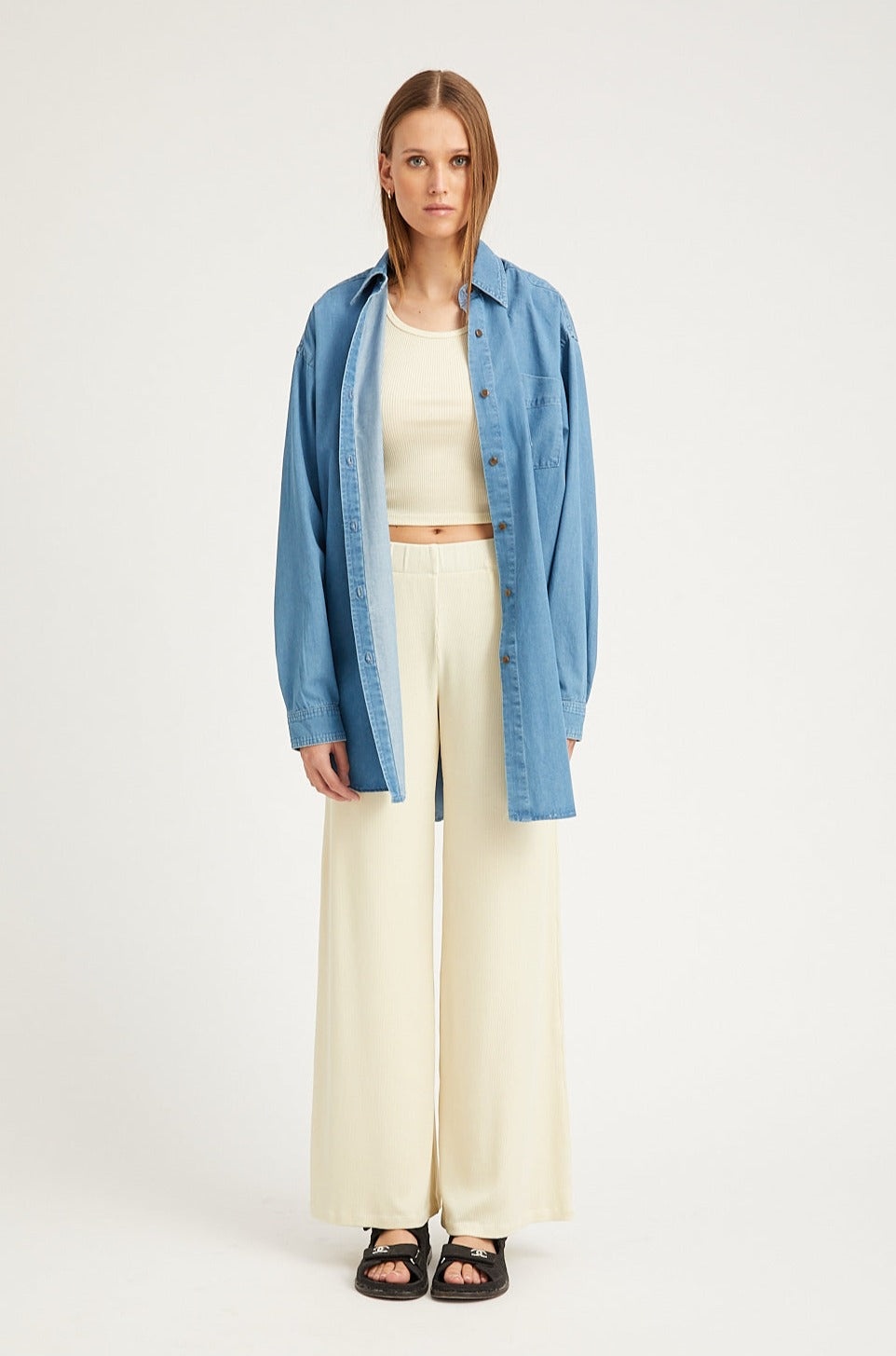 CHAMBRAY OVERSIZED SHIRT - 5