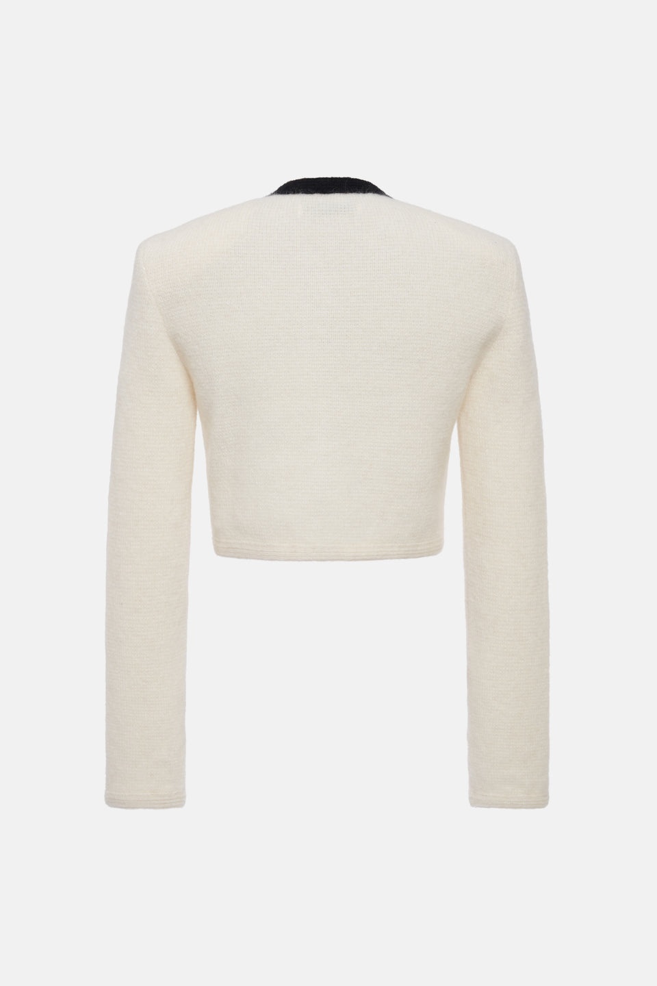 ALPACA KNITTED CROPPED CARDIGAN - 2