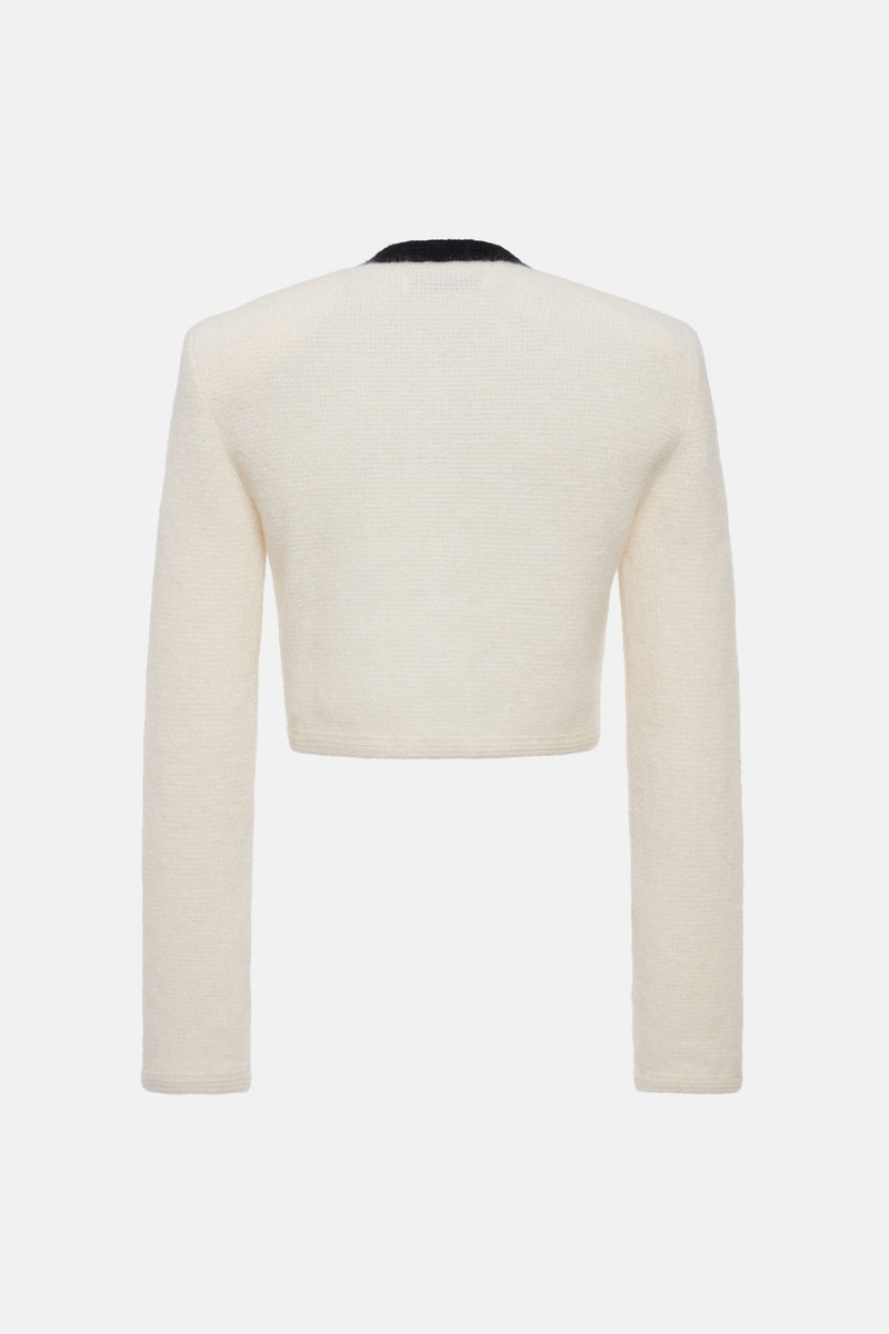 Alessandra Rich ALPACA KNITTED CROPPED CARDIGAN outlook