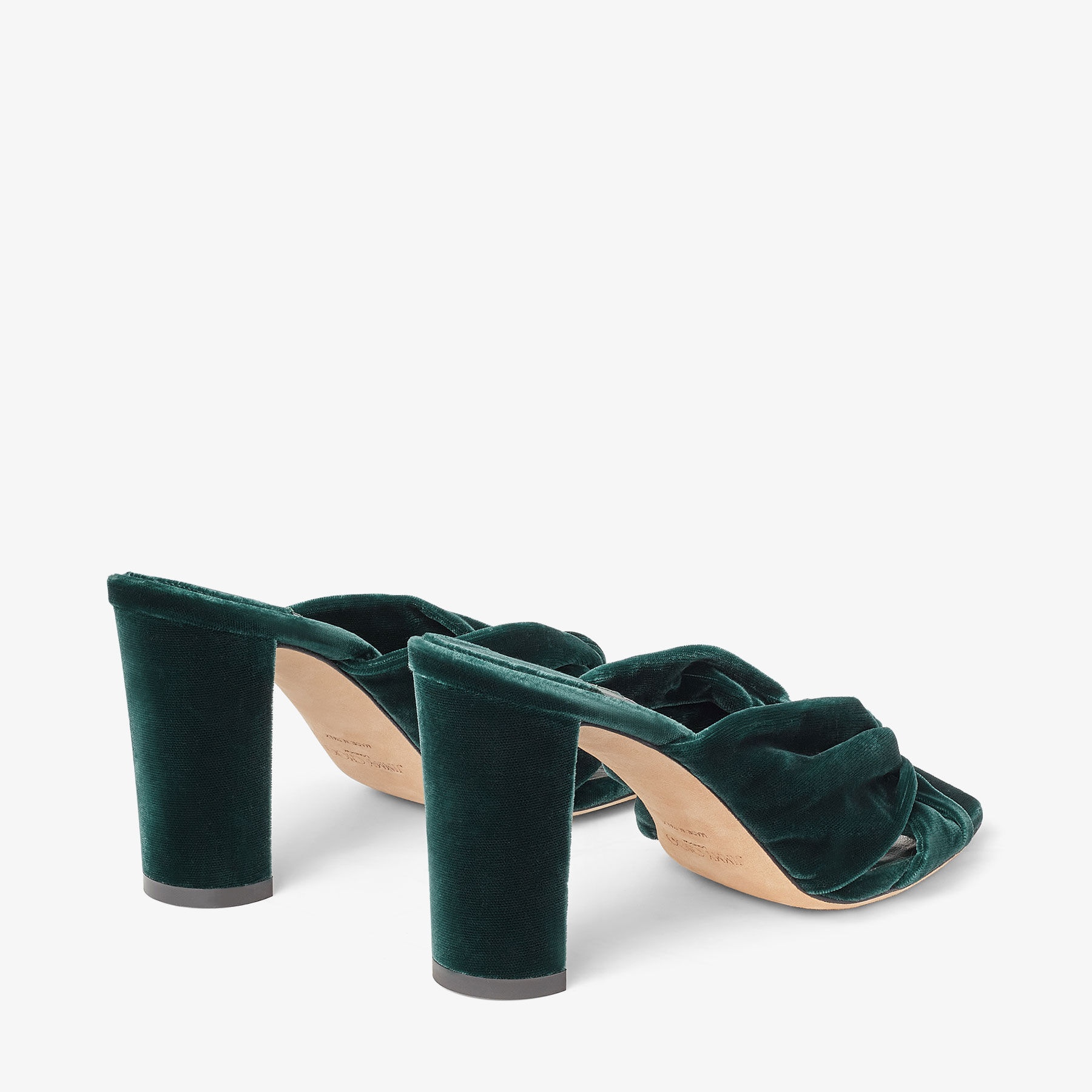 Avenue 85
Dark Green Velvet Mules - 5