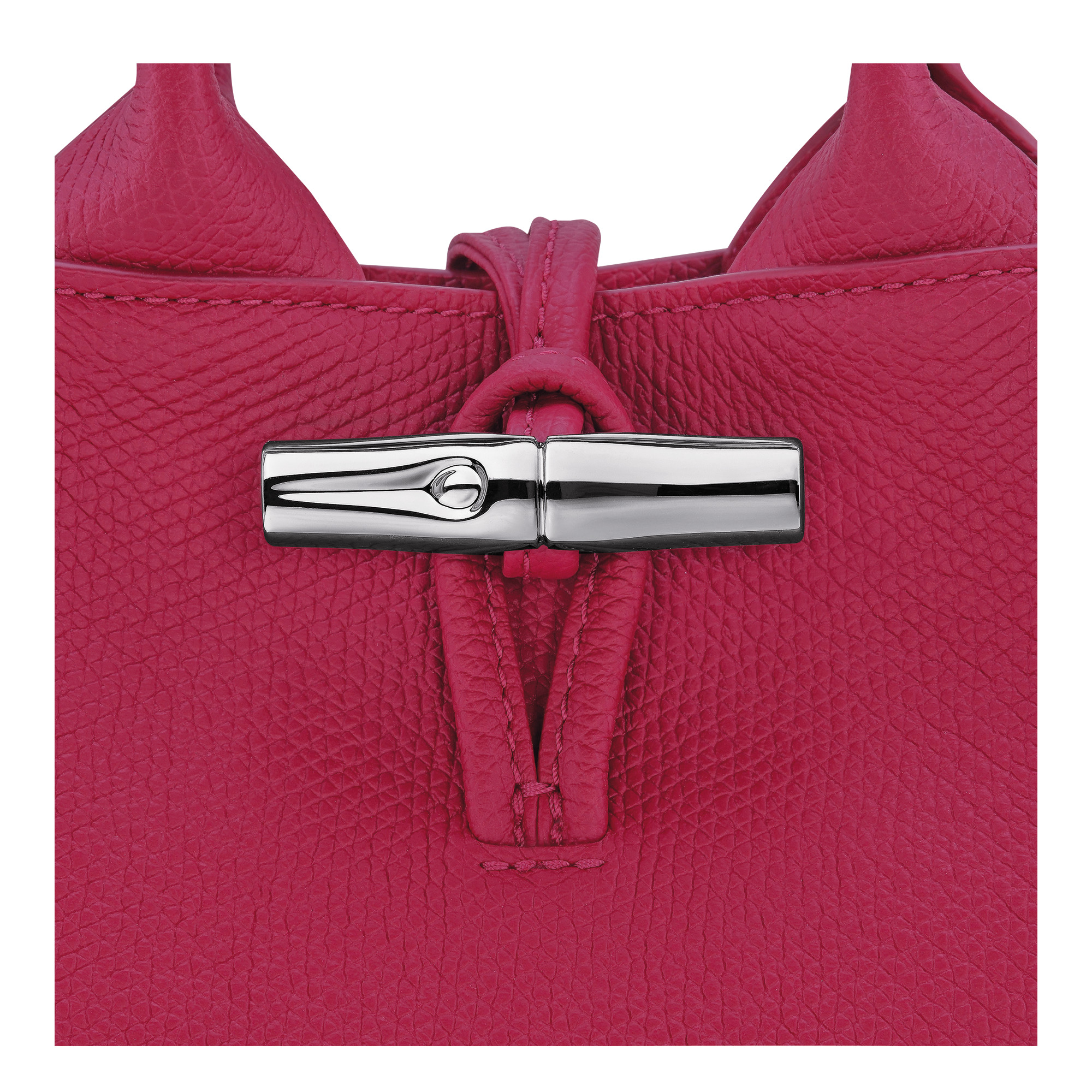 Le Roseau XS Handbag Beetroot - Leather - 7