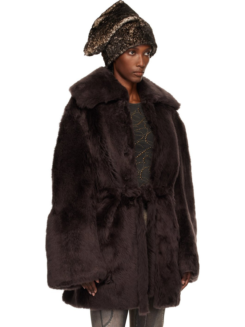 Brown Baby Shearling Coat 2