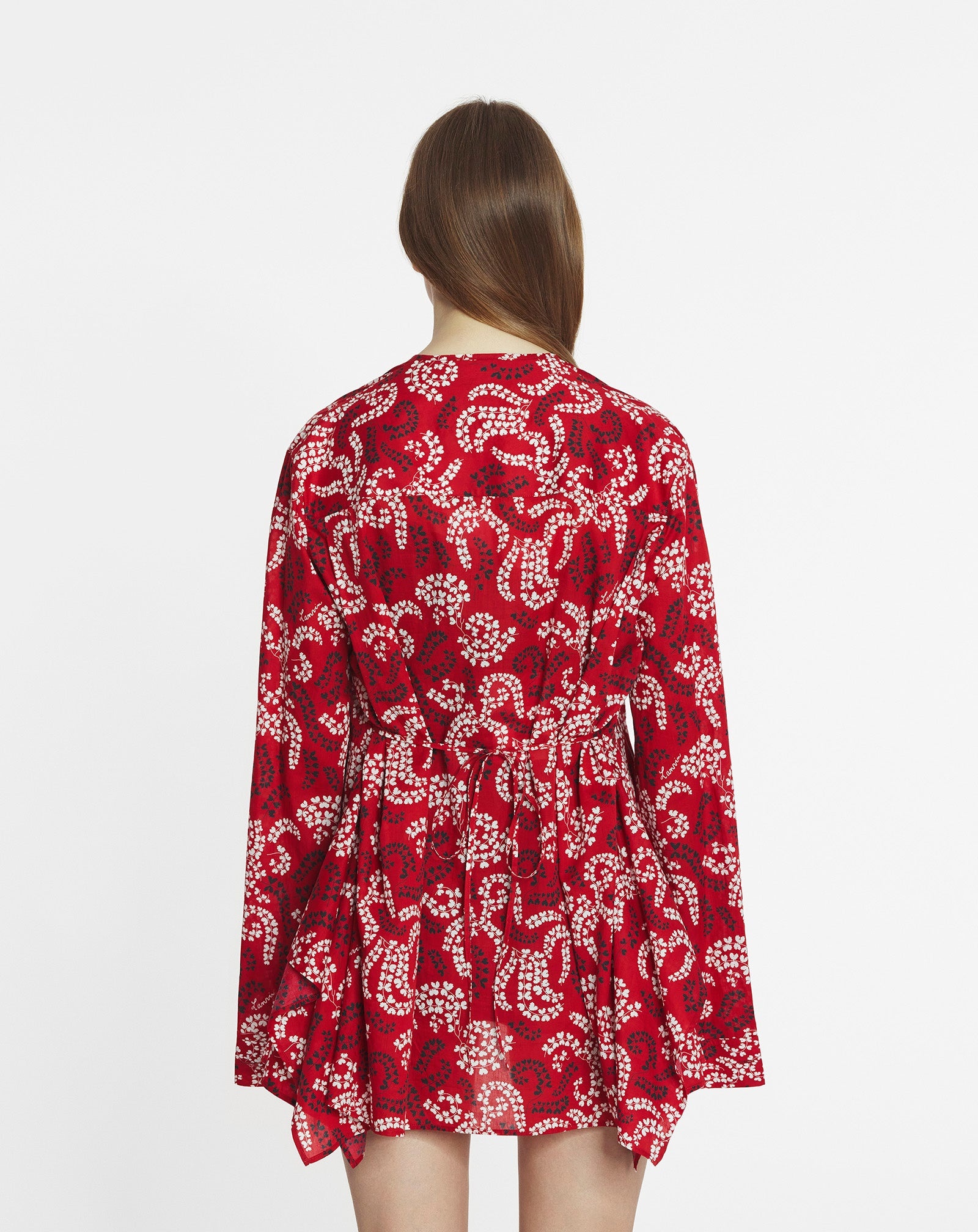 PRINTED SHIRT IN COTTON VOILE - 4