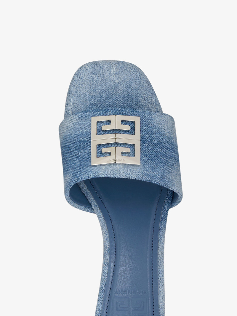 4G MULES IN WASHED DENIM 5