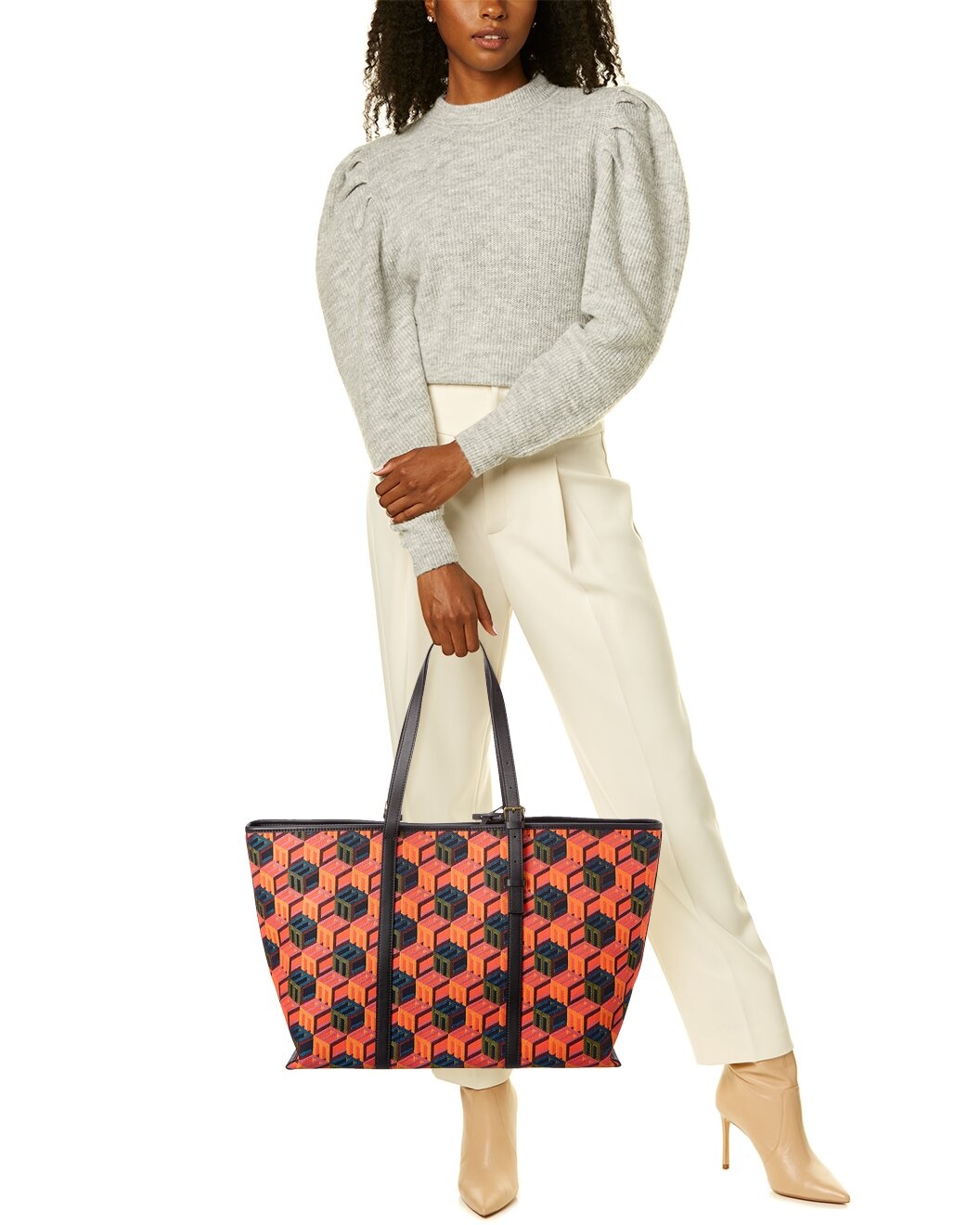 MCM Cubic Monogram Jacquard Tote - 4
