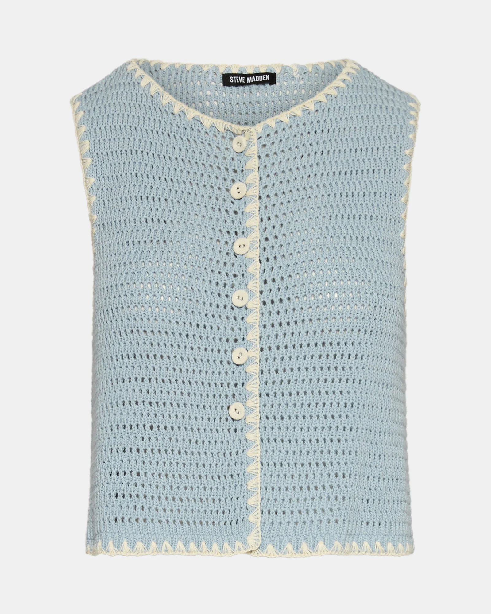 ANNYA SWEATER VEST BLUE ICE - 1