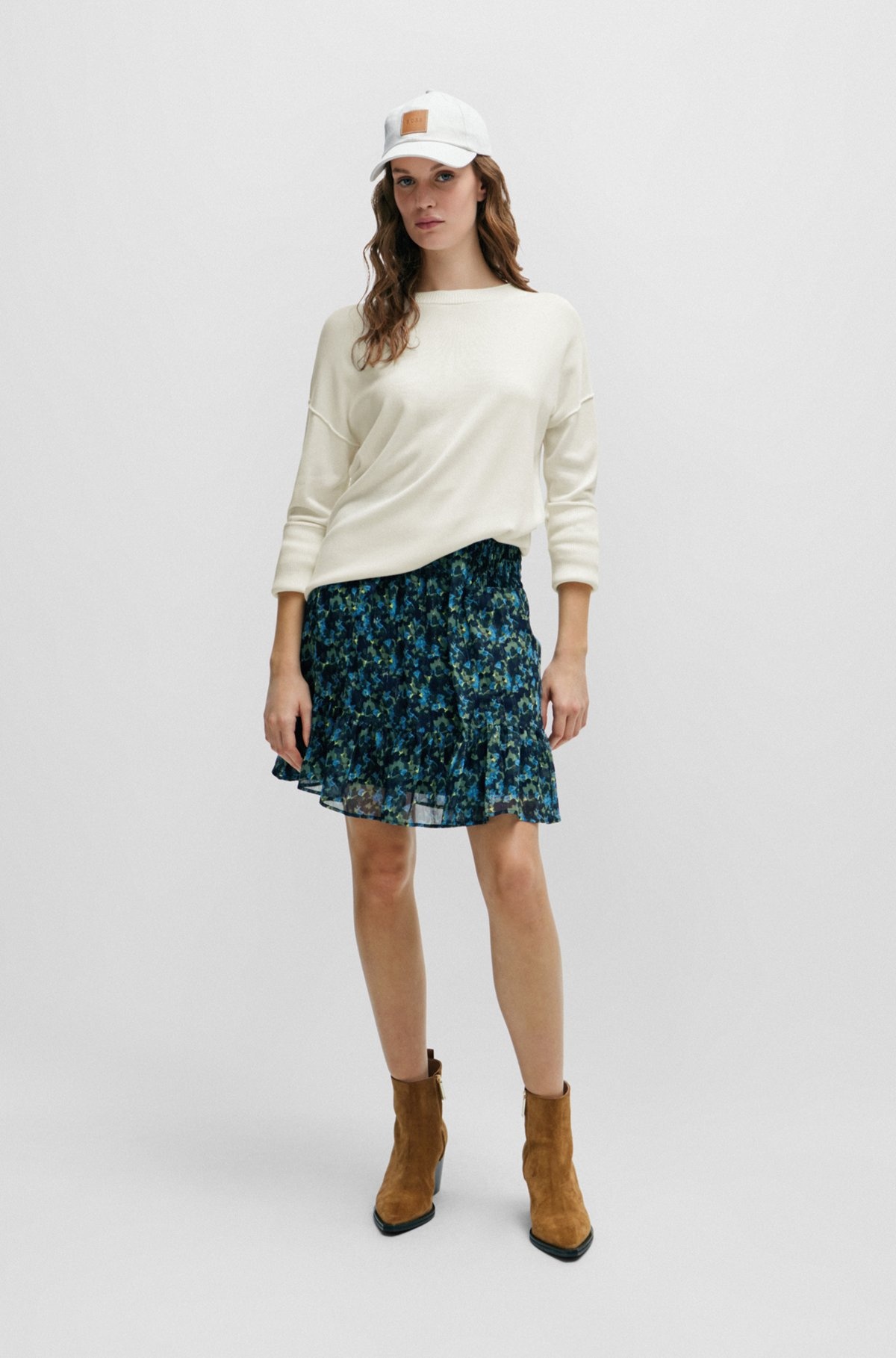 CREW-NECK SWEATER WITH SLIT CUFFS - 3
