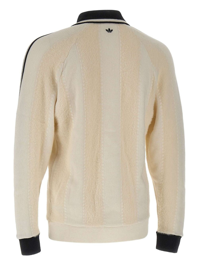 adidas polo-neck stripe-detail sweater outlook