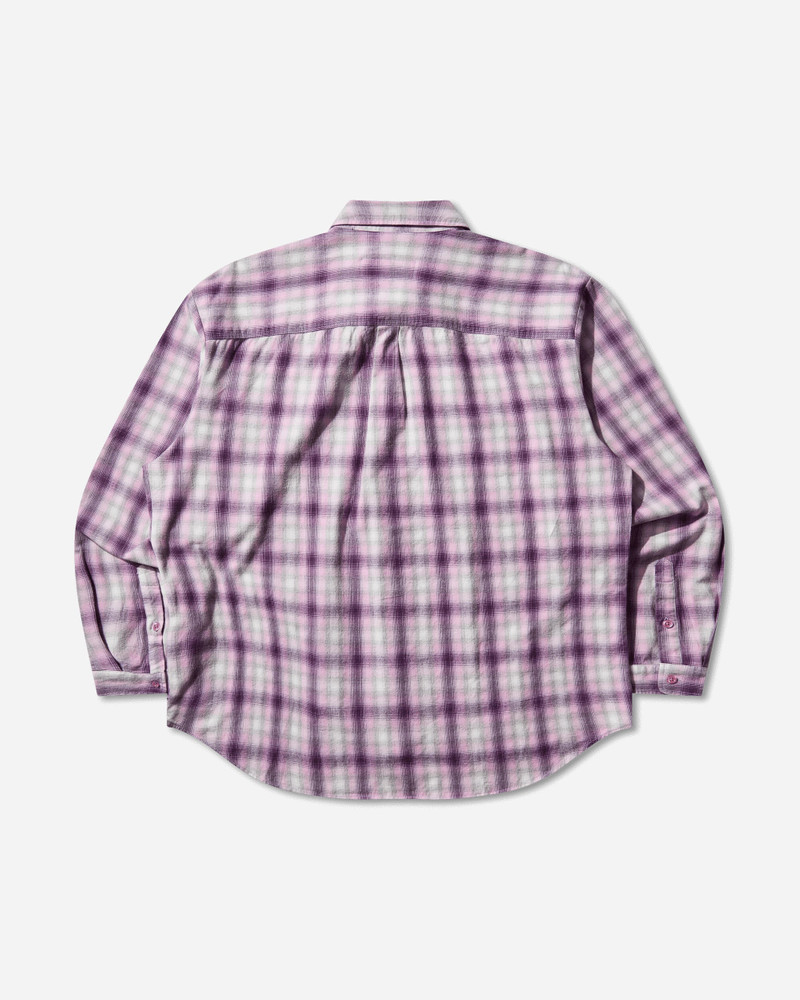 ERL Men's Plaid Overshirt Purple outlook