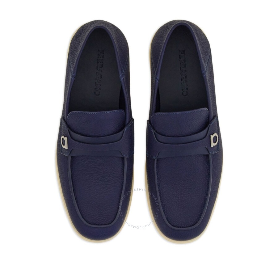 Ferragamo Gancini Plaque Leather Loafers - 3