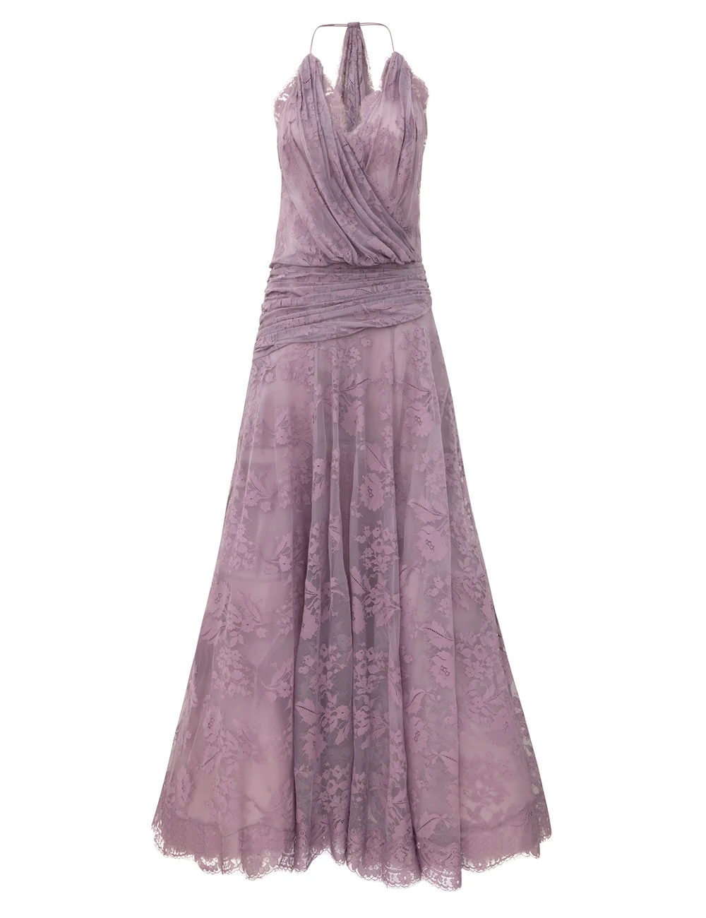 CLASH LACE DRAPE MAXI DRESS - 1