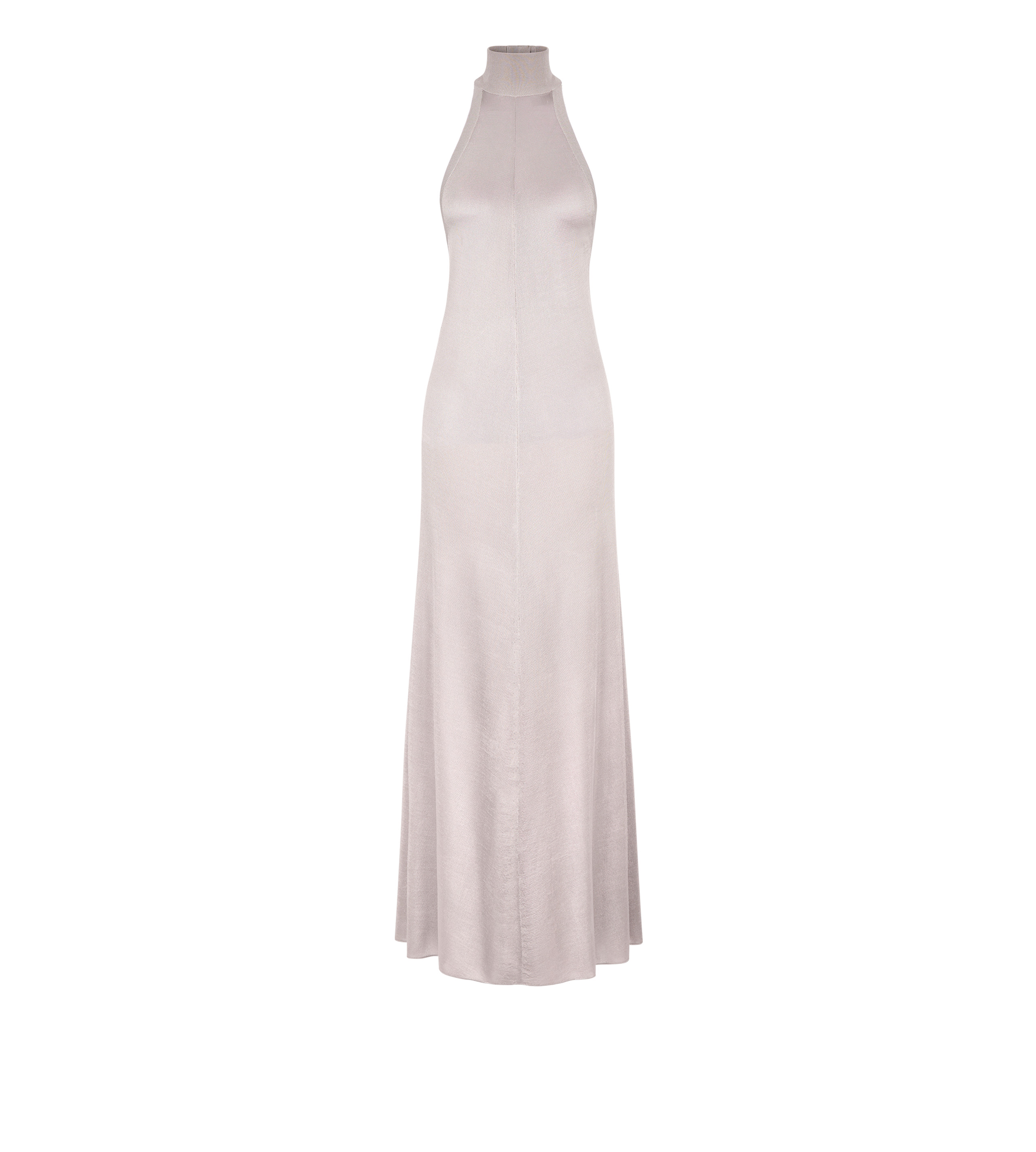 HALTERNECK KNIT EVENING DRESS - 1