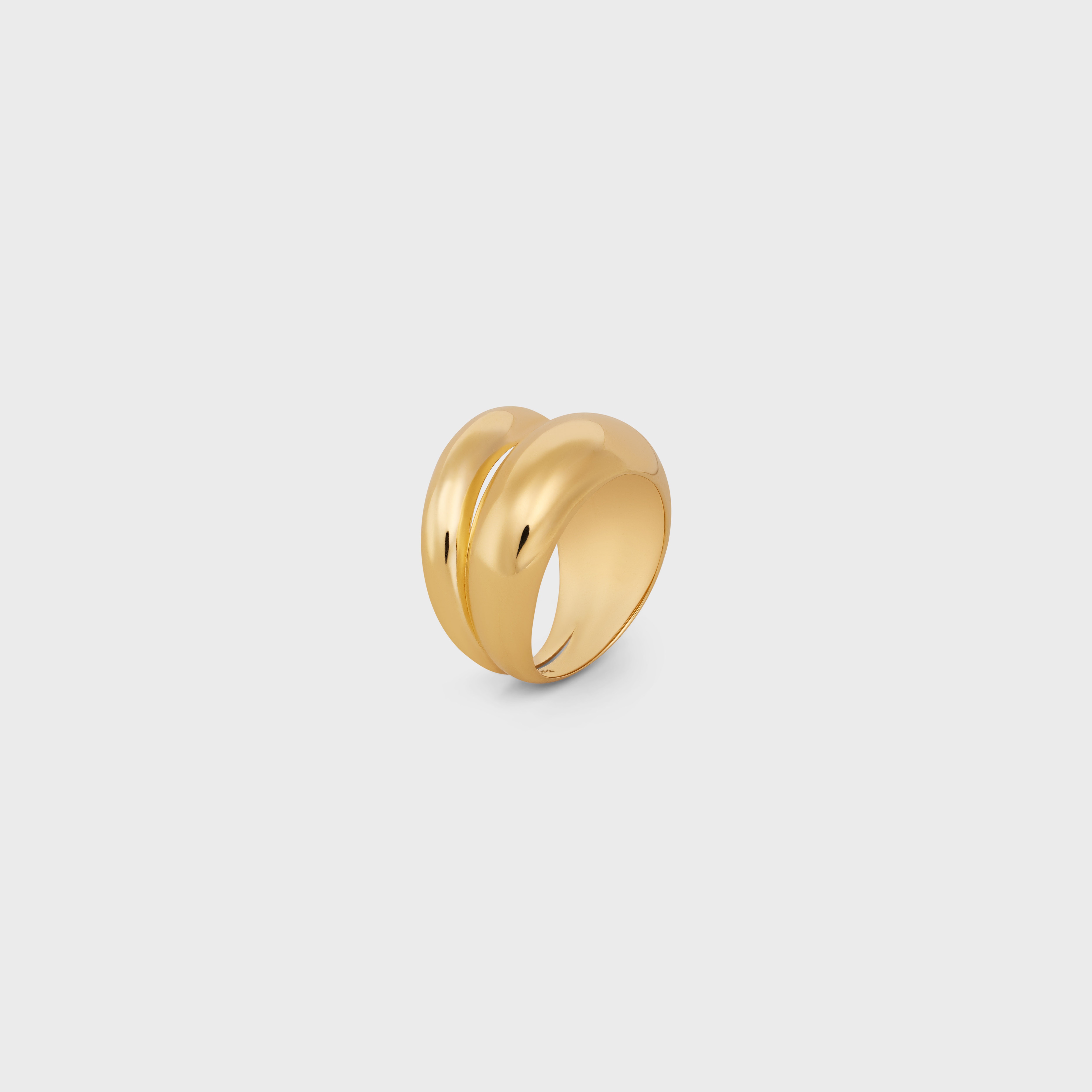 Formes Abstraites Ring in Brass with Gold Finish - 2