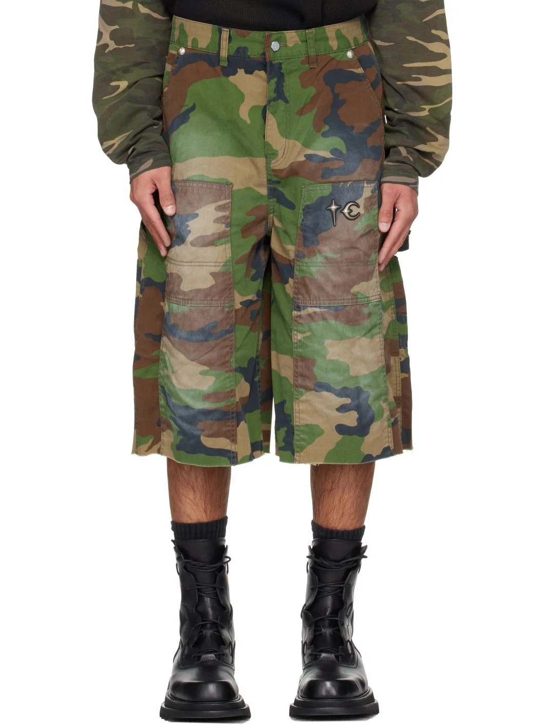 Khaki TC Tainted Camo Shorts - 1