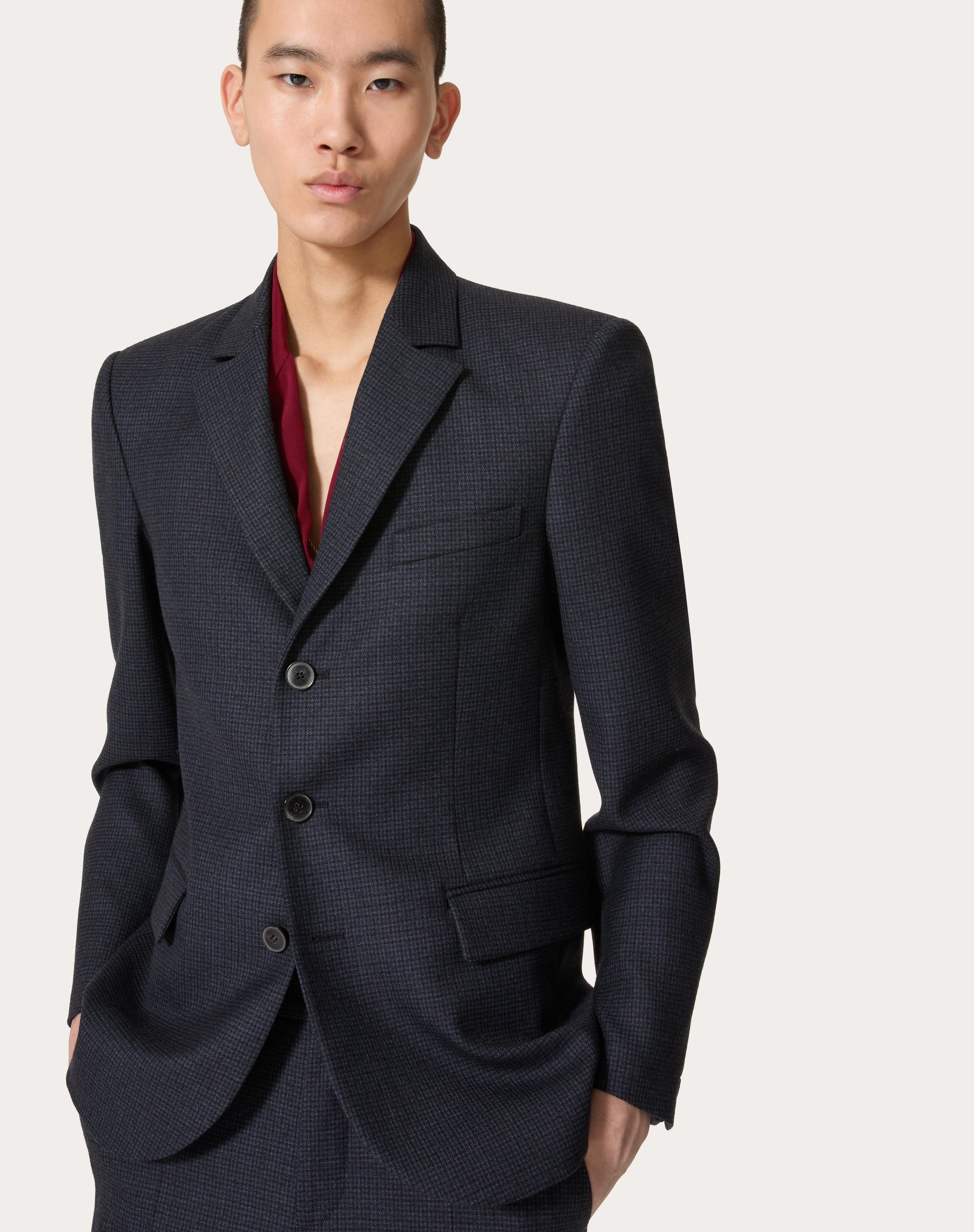 SINGLE-BREASTED WOOL JACKET - 5