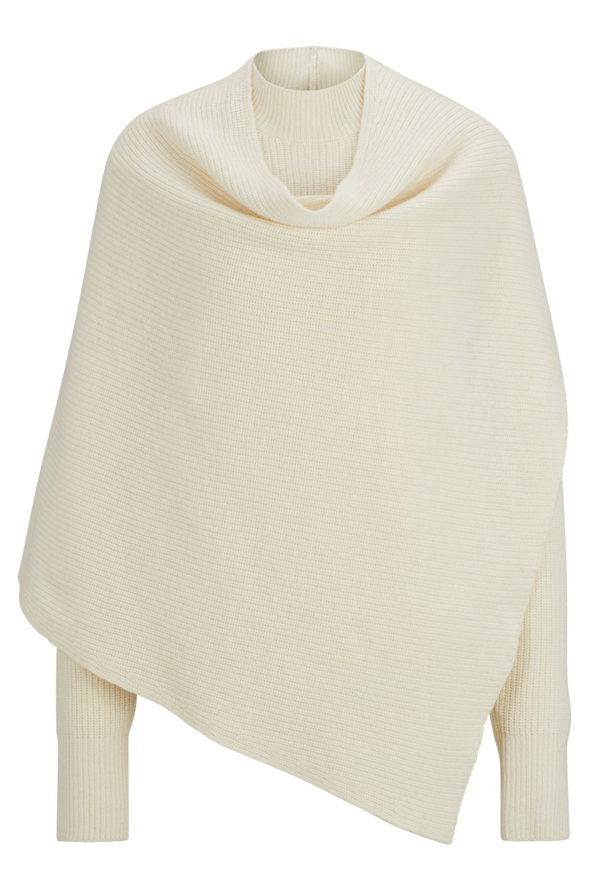 NAOMI X BOSS DRAPE-DETAIL SWEATER IN WOOL AND CASHMERE - 1
