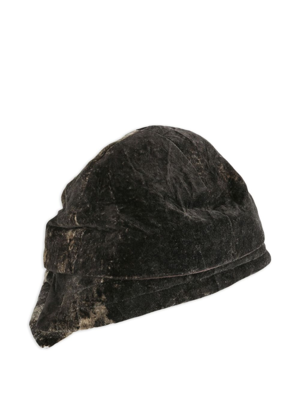 velvet-effect hat - 3