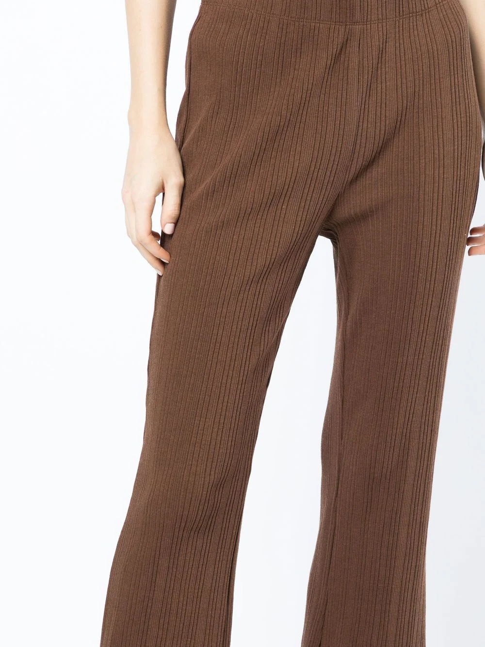 elasticated ribbed trousers - 5