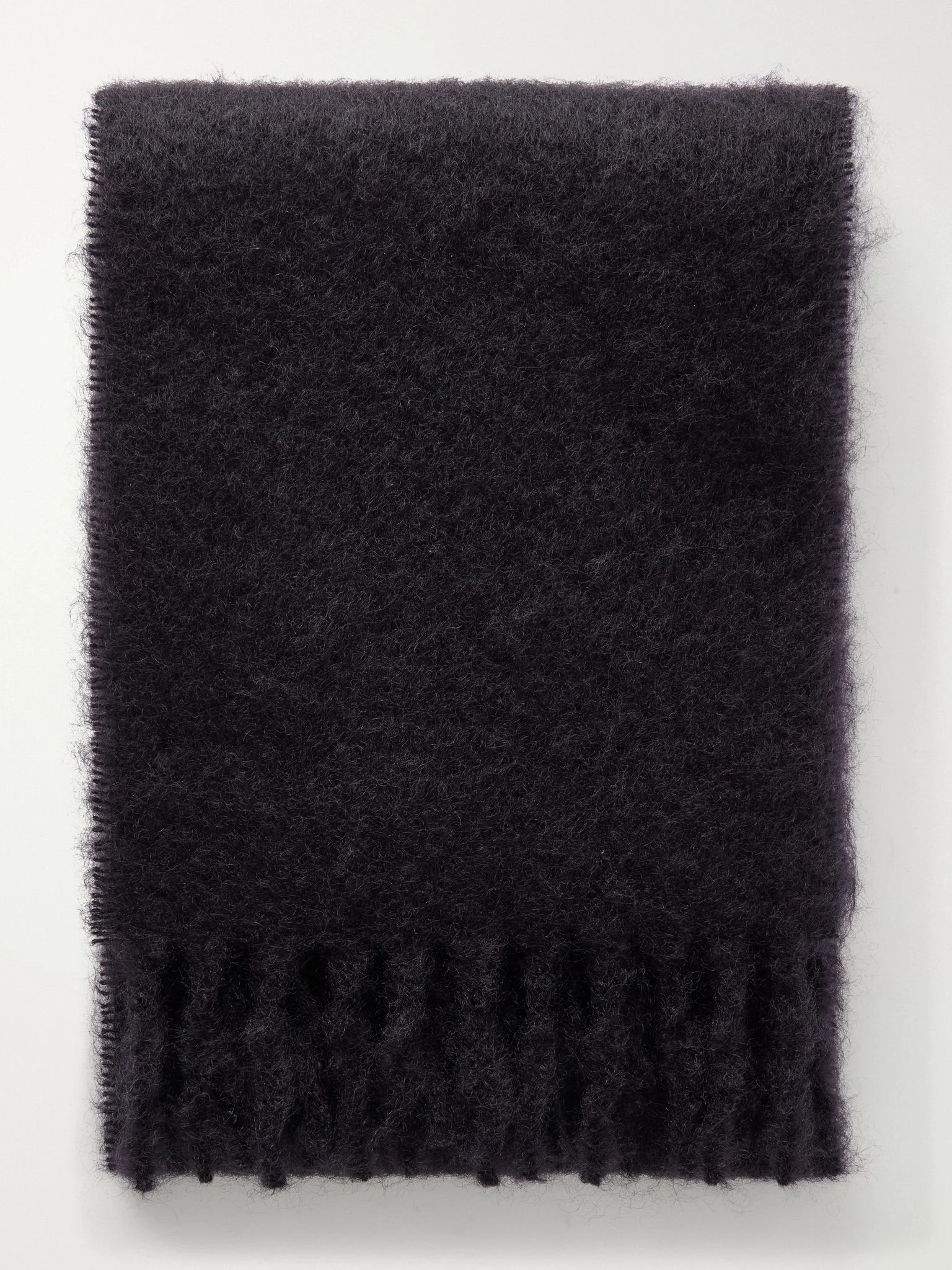 Crena Mohair and Wool-Blend Scarf Black - 1