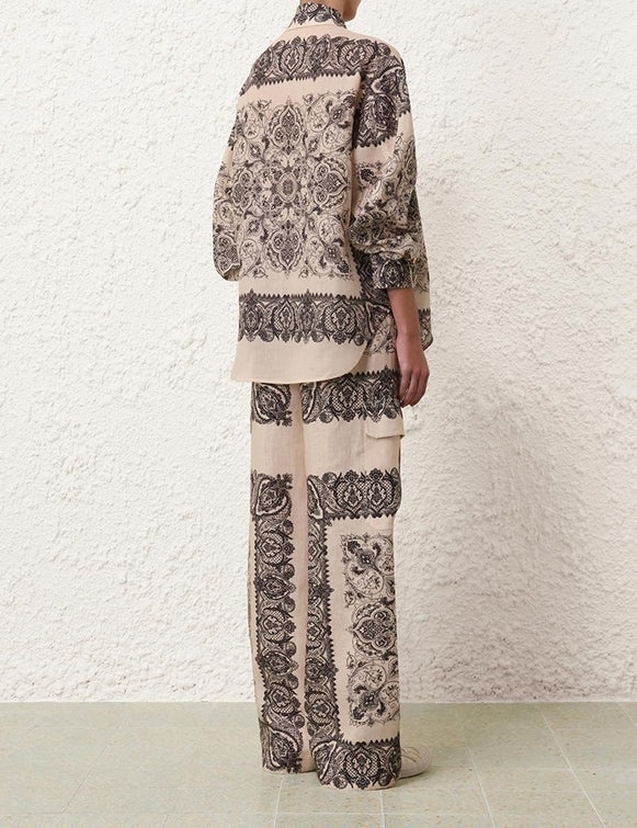 Utility Pocket Shirt Tea Paisley - 4