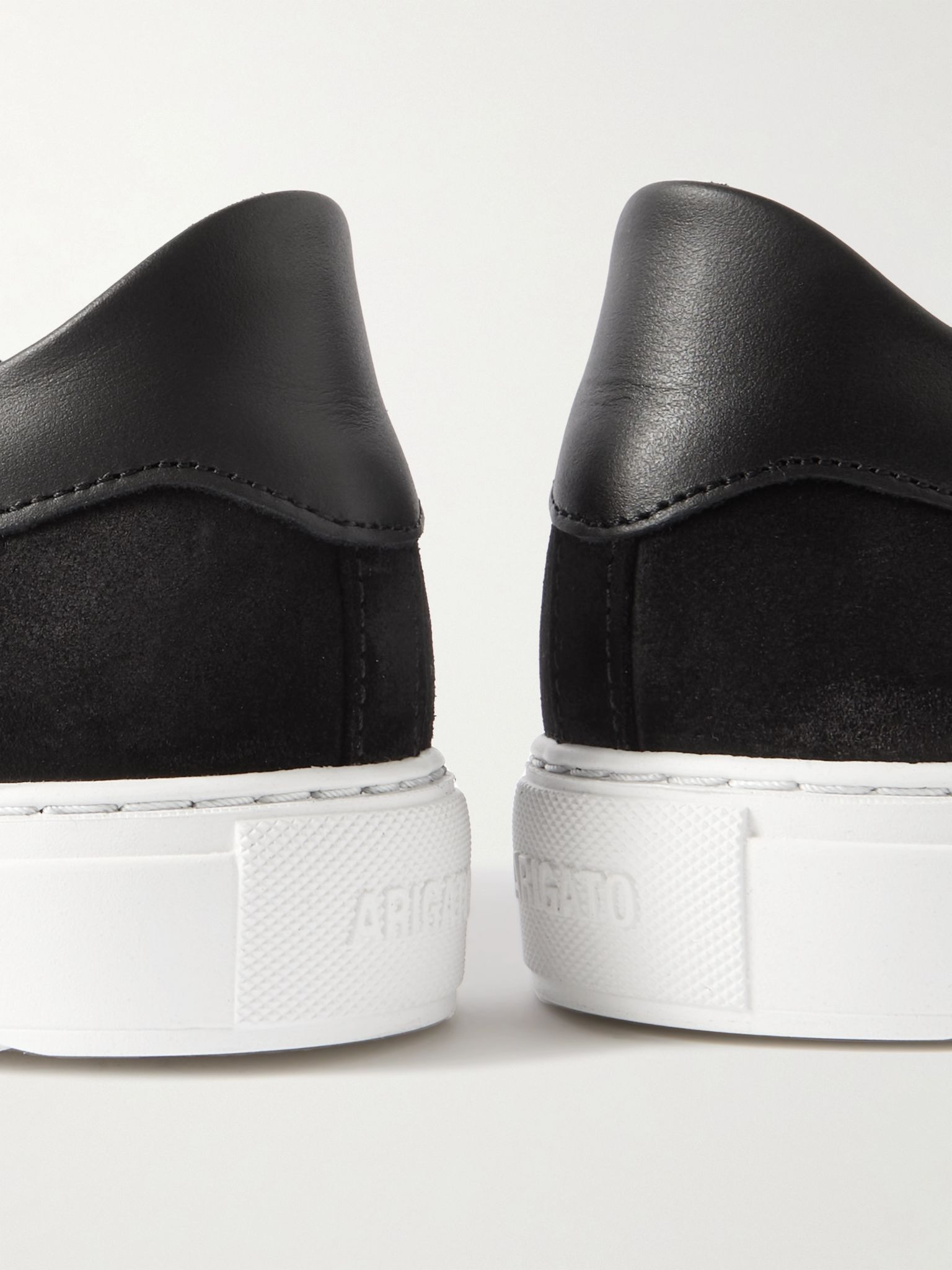 Clean 90 Leather-Trimmed Suede Sneakers Black - 6