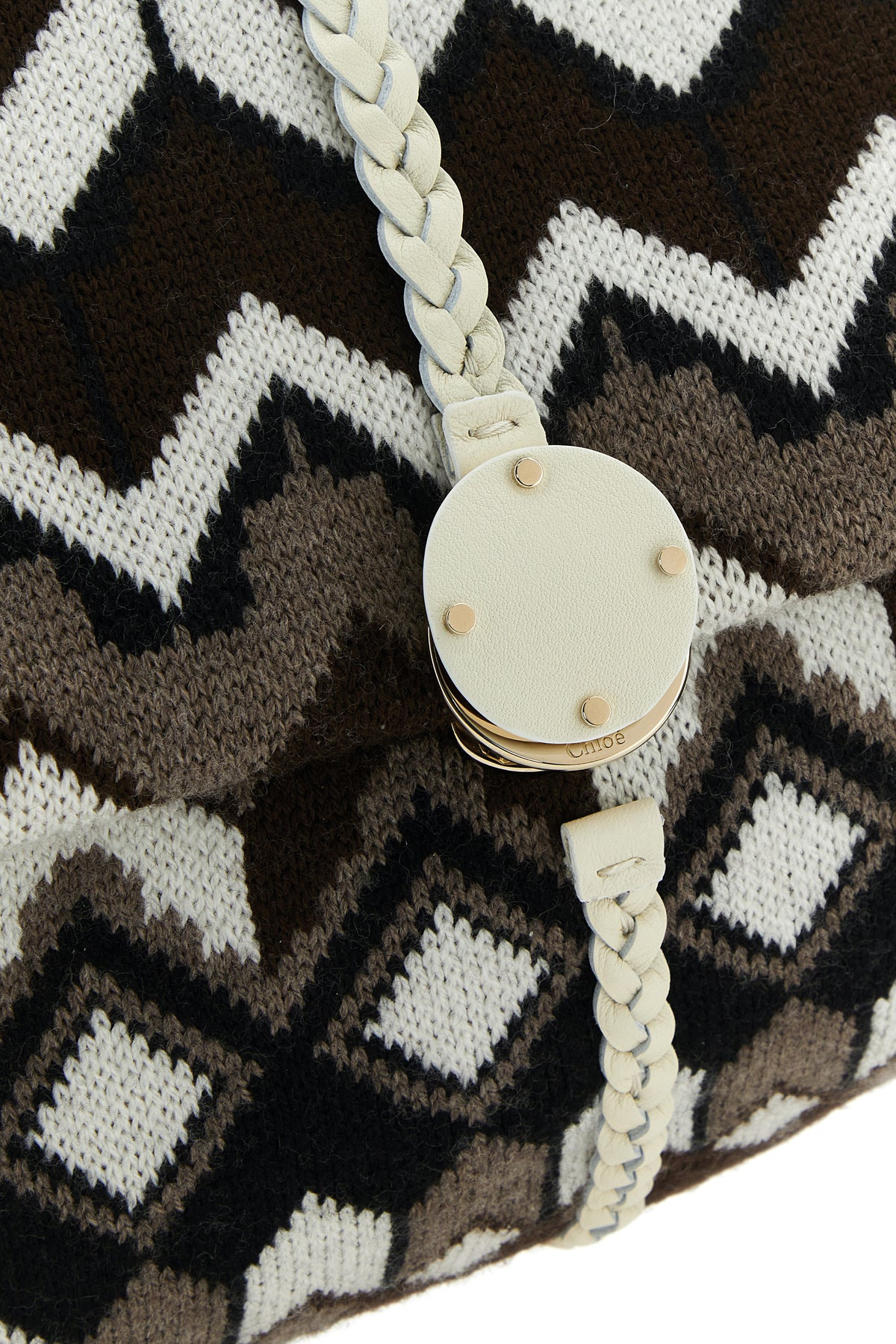 Embroidered wool large Penelope shoulder bag - 4