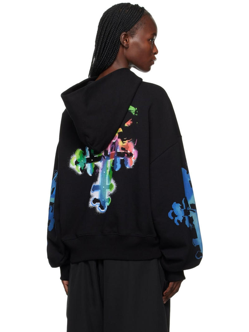 Black Printed Hoodie 3