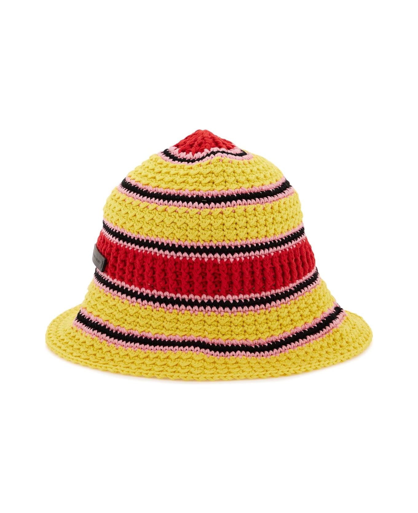Striped Cotton Crochet Hat - 4
