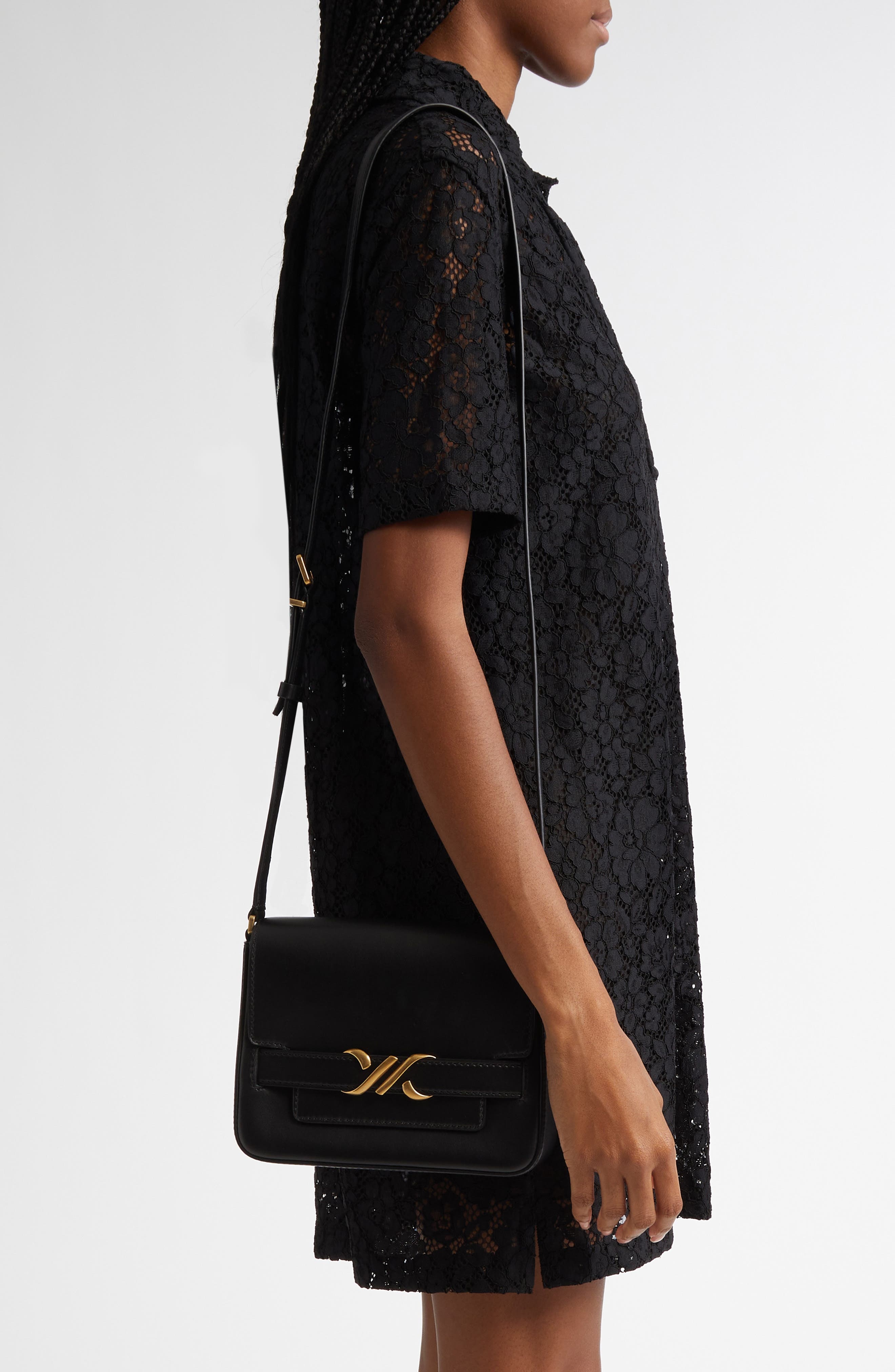 Proenza Schouler Box Leather Shoulder Bag in Black at Nordstrom - 2