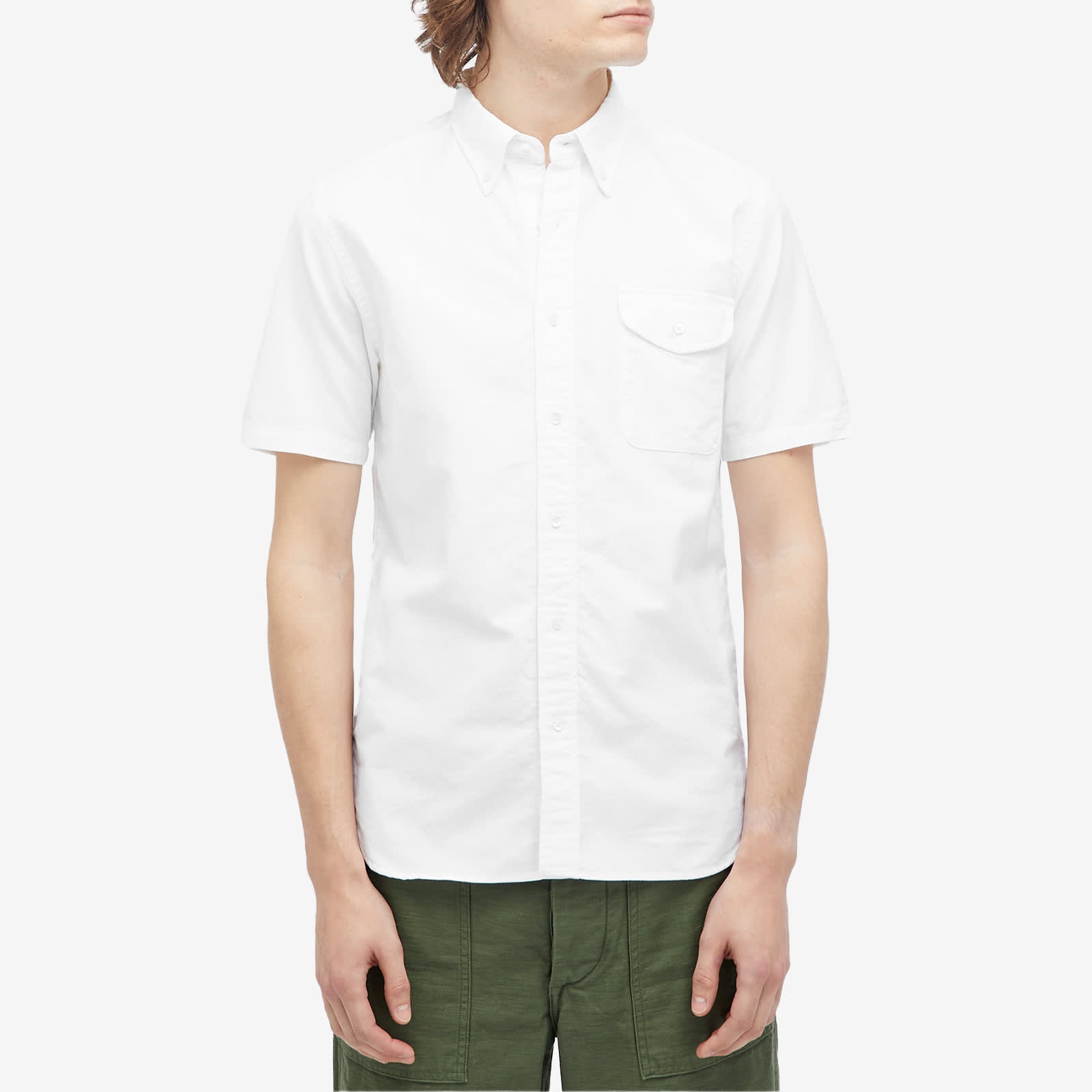 Beams Plus Button Down Short Sleeve Oxford Shirt - 2