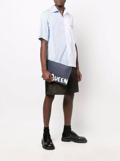 Alexander McQueen logo-print clutch bag outlook