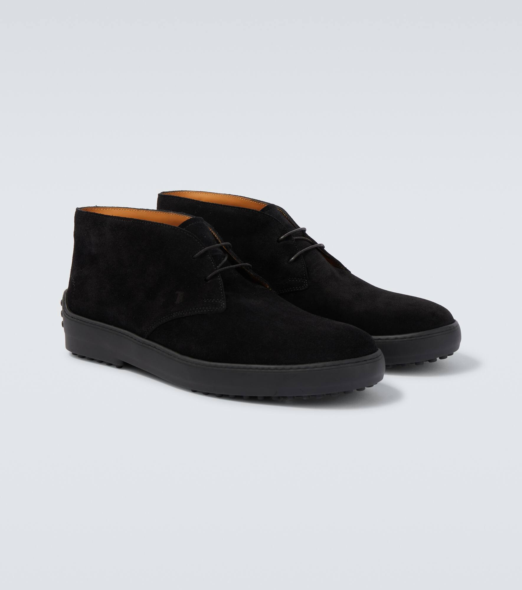 Suede lace-up boots - 5