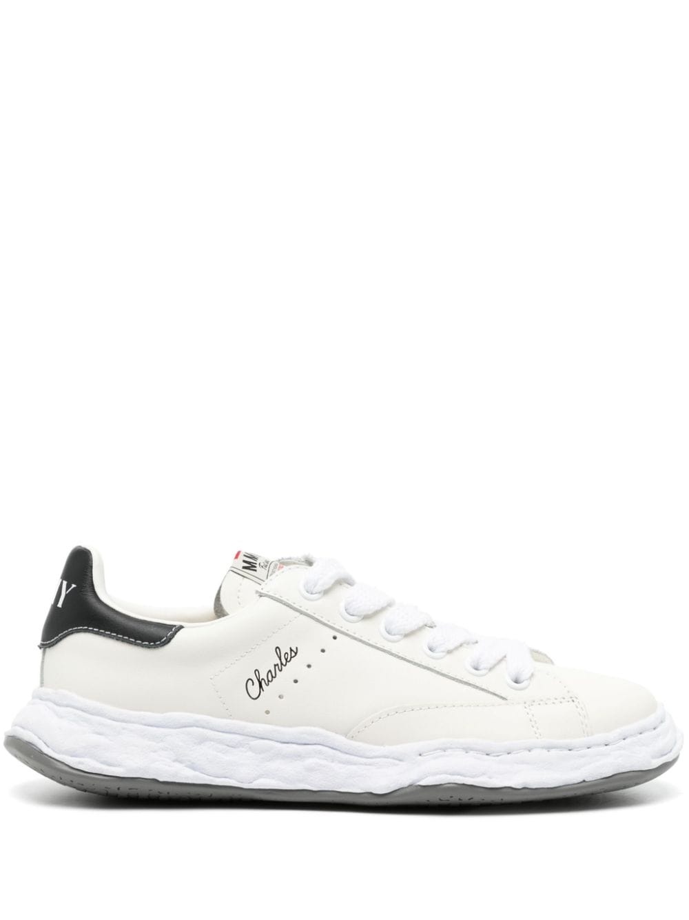 Charles lace-up leather sneakers - 1