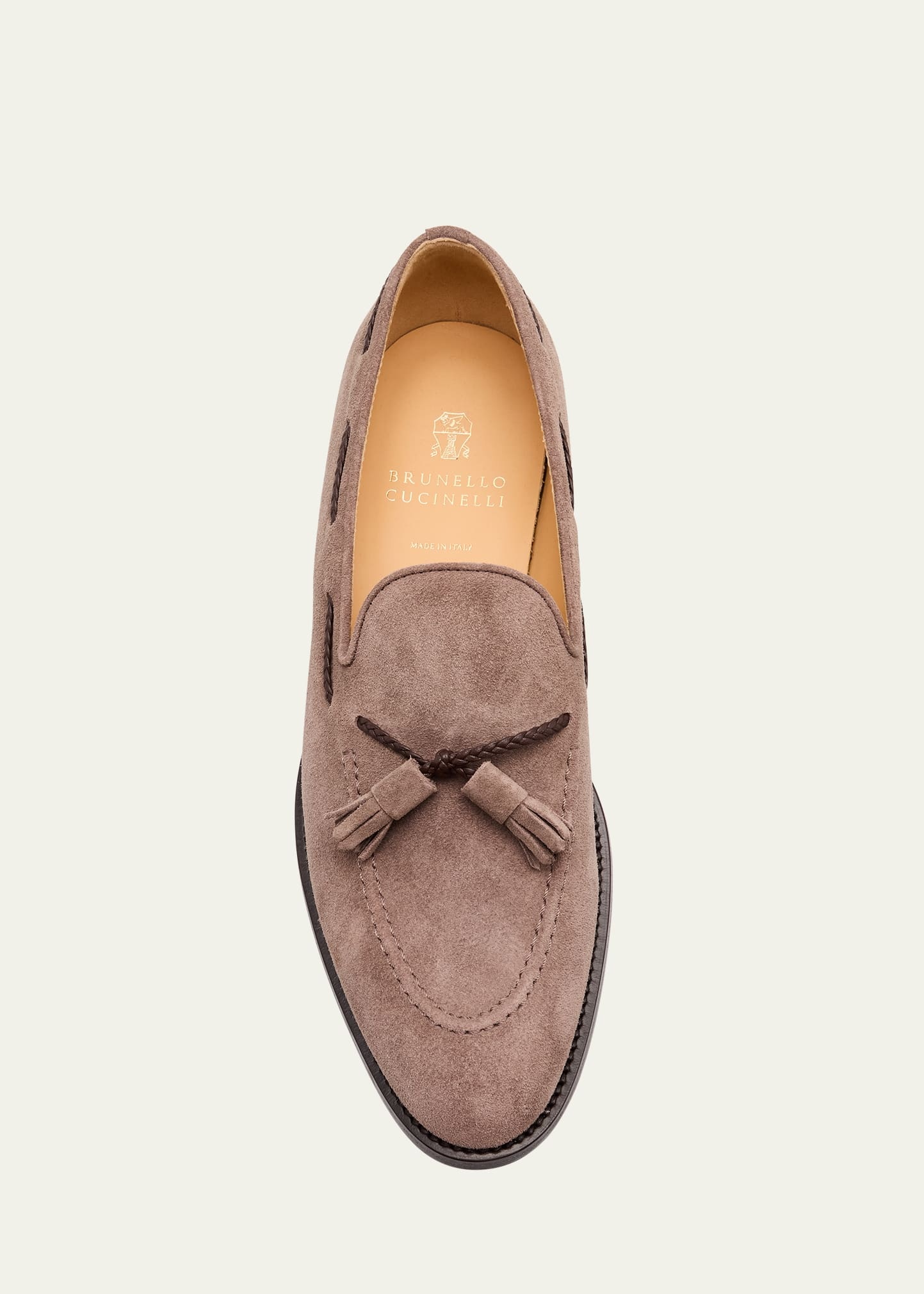 Men's Suede Tassel Loafers - 4