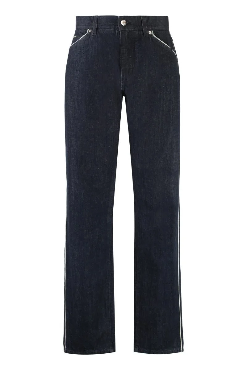 DOLCE & GABBANA 5-POCKET STRAIGHT-LEG JEANS - 1