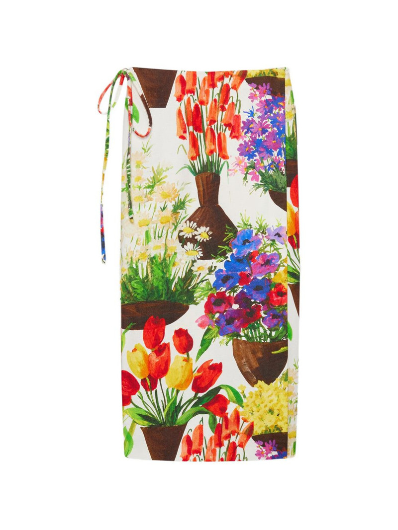 floral-print midi skirt 1