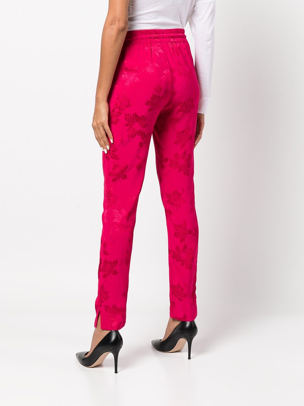 Fiona floral-print cropped trousers - 4
