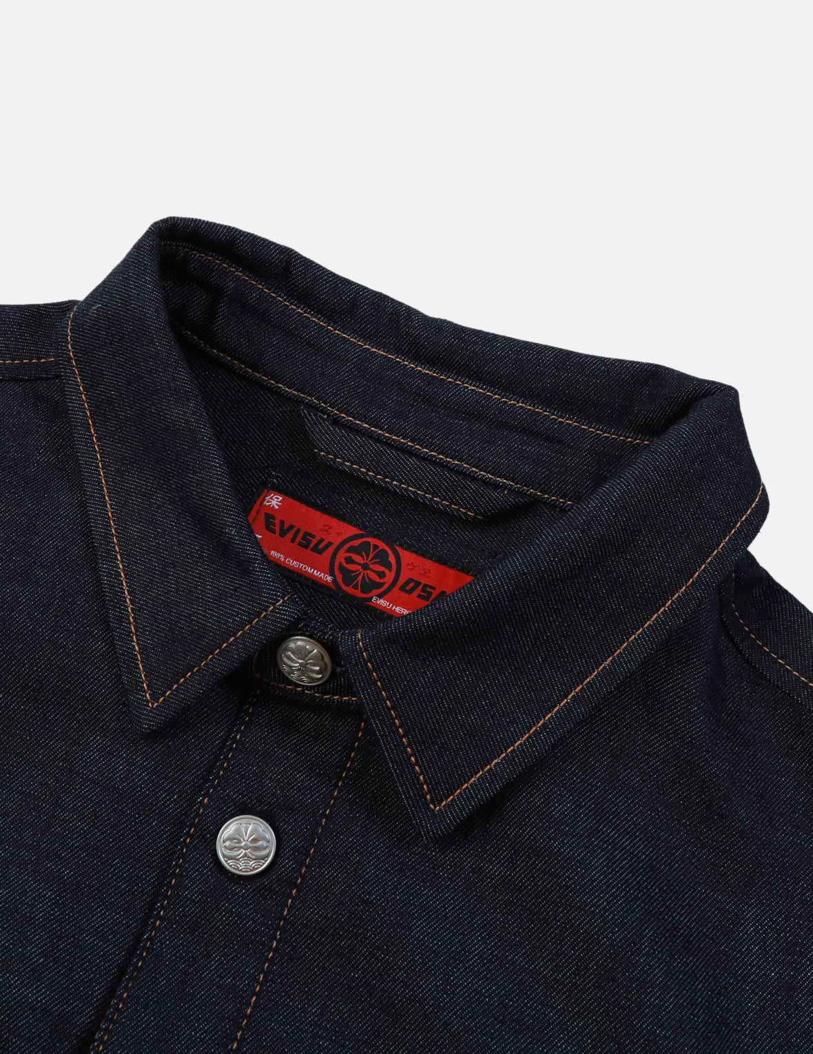SEA WAVE-PATTERN SEAGULL EMBROIDERY DENIM SHIRT JACKET - 10