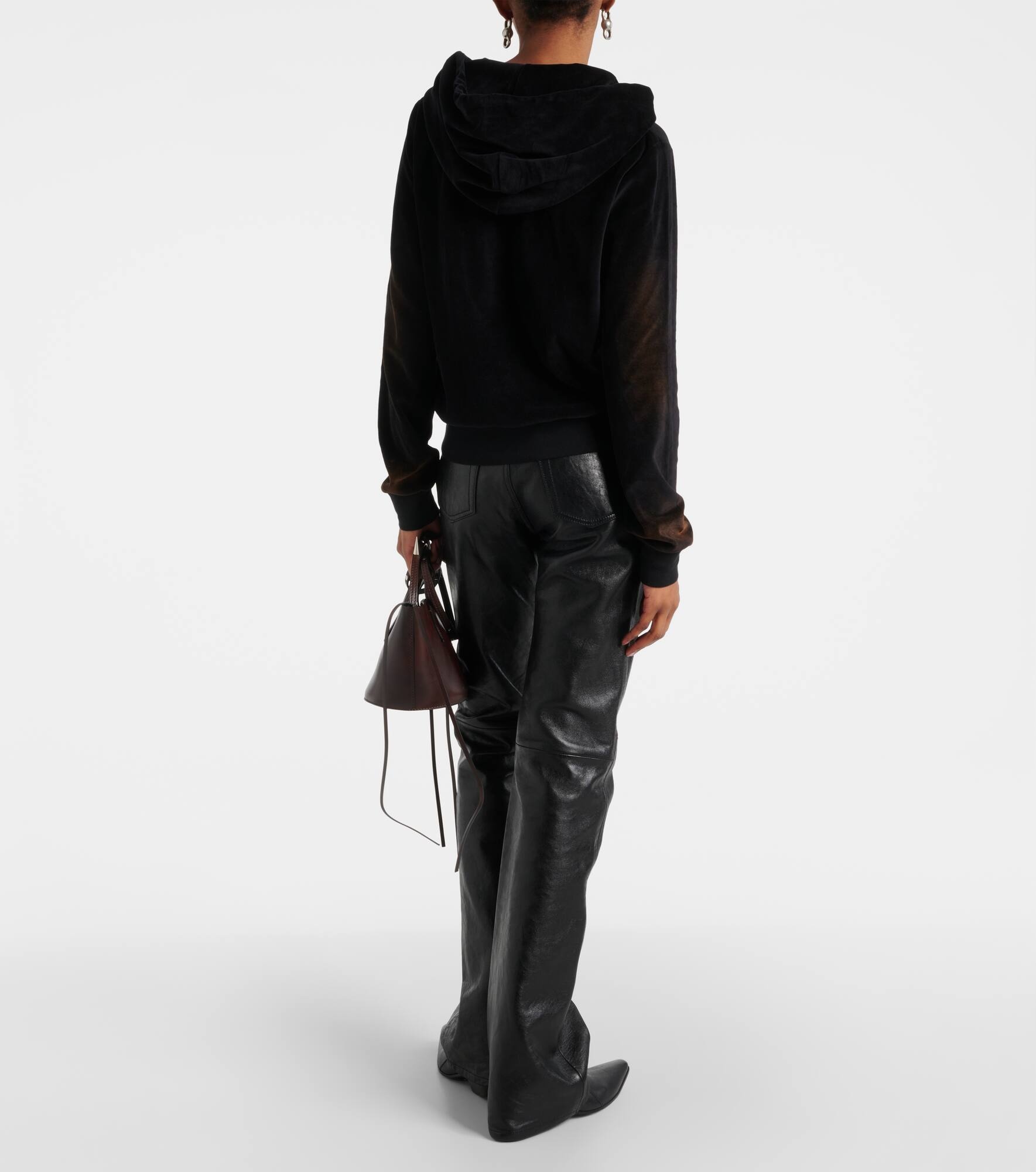 Faro cotton-blend velvet hoodie - 3