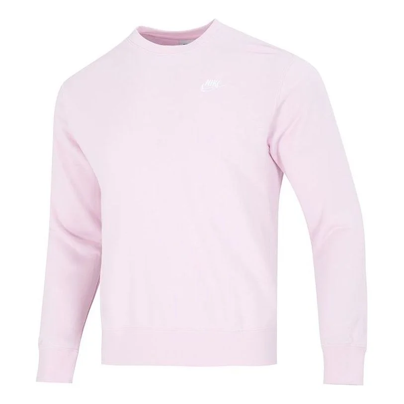 Men's Nike Solid Color Round Neck Pullover Long Sleeves Pink BV2667-663 - 1