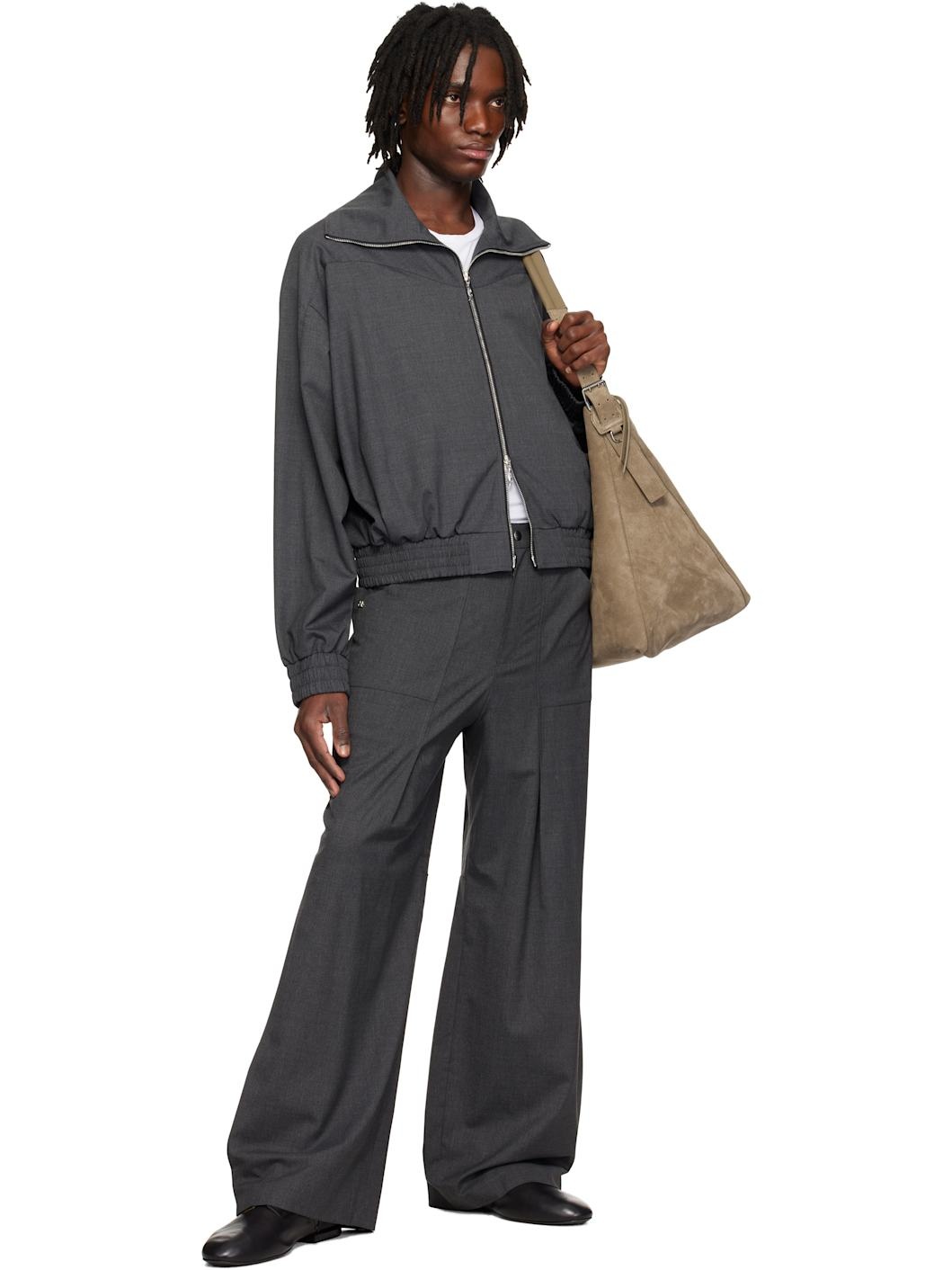 Gray Funnel-Neck Jacket - 5