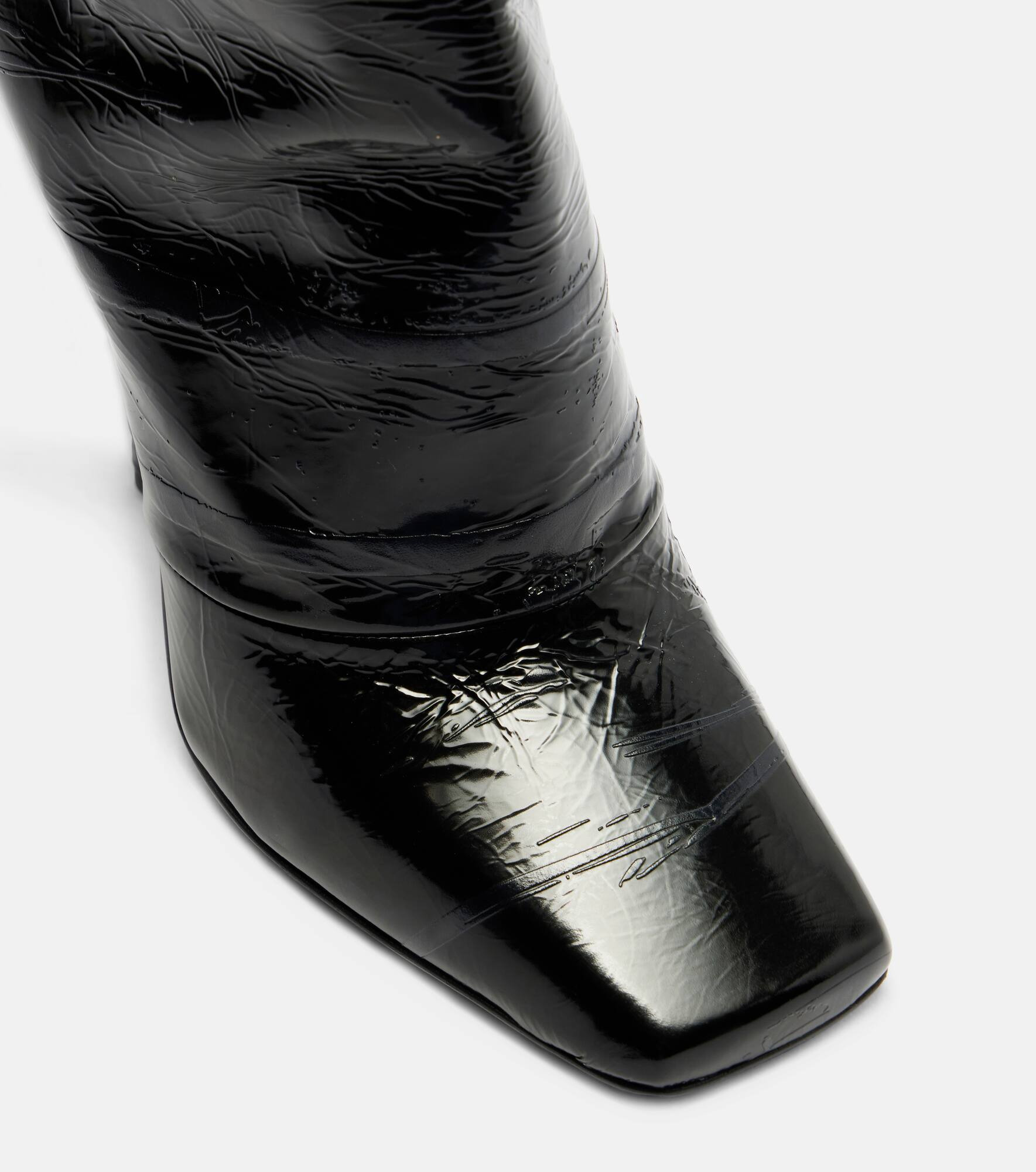 Sliced Square patent leather ankle boots - 5