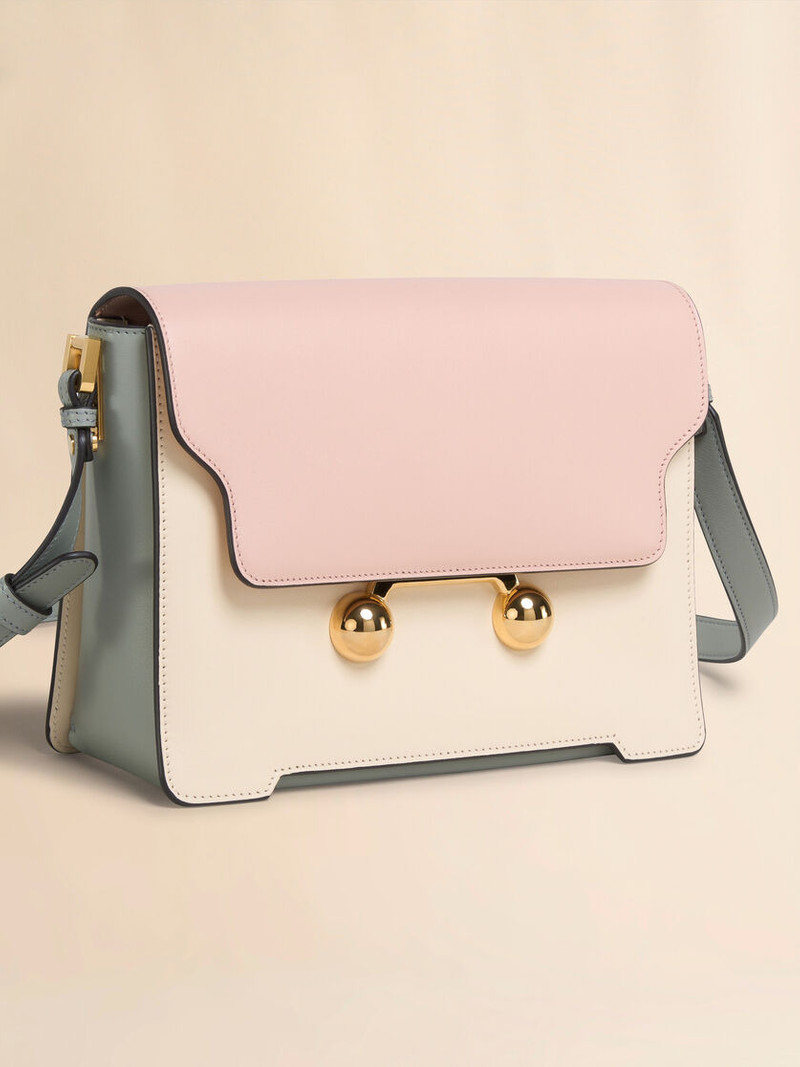 LIGHT PINK, 화이트 E GREY LEATHER TRUNKAROO MEDIUM 슬림 가방 4