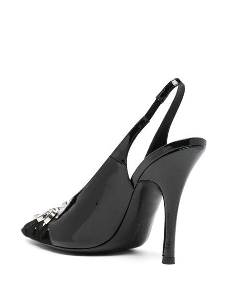 Patent leather and suede slingbacks - 4