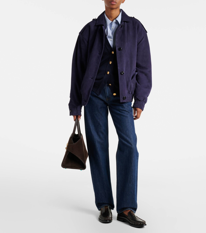 BLAZÉ MILANO Viva Charlie suede bomber jacket outlook